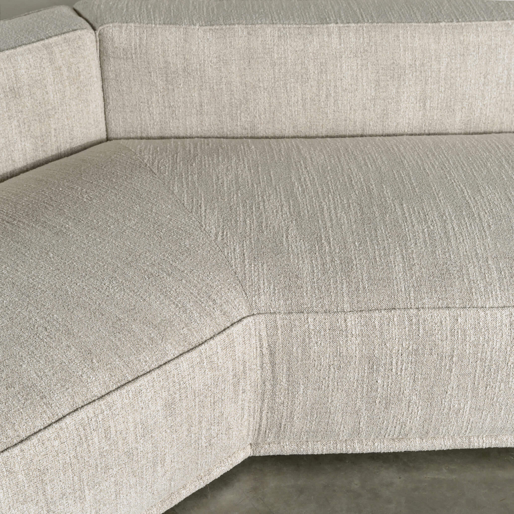 MALONNO MODULAR CHAISE LOUNGE SOFA  |  COCONUT HUSK HAZE - Image 7