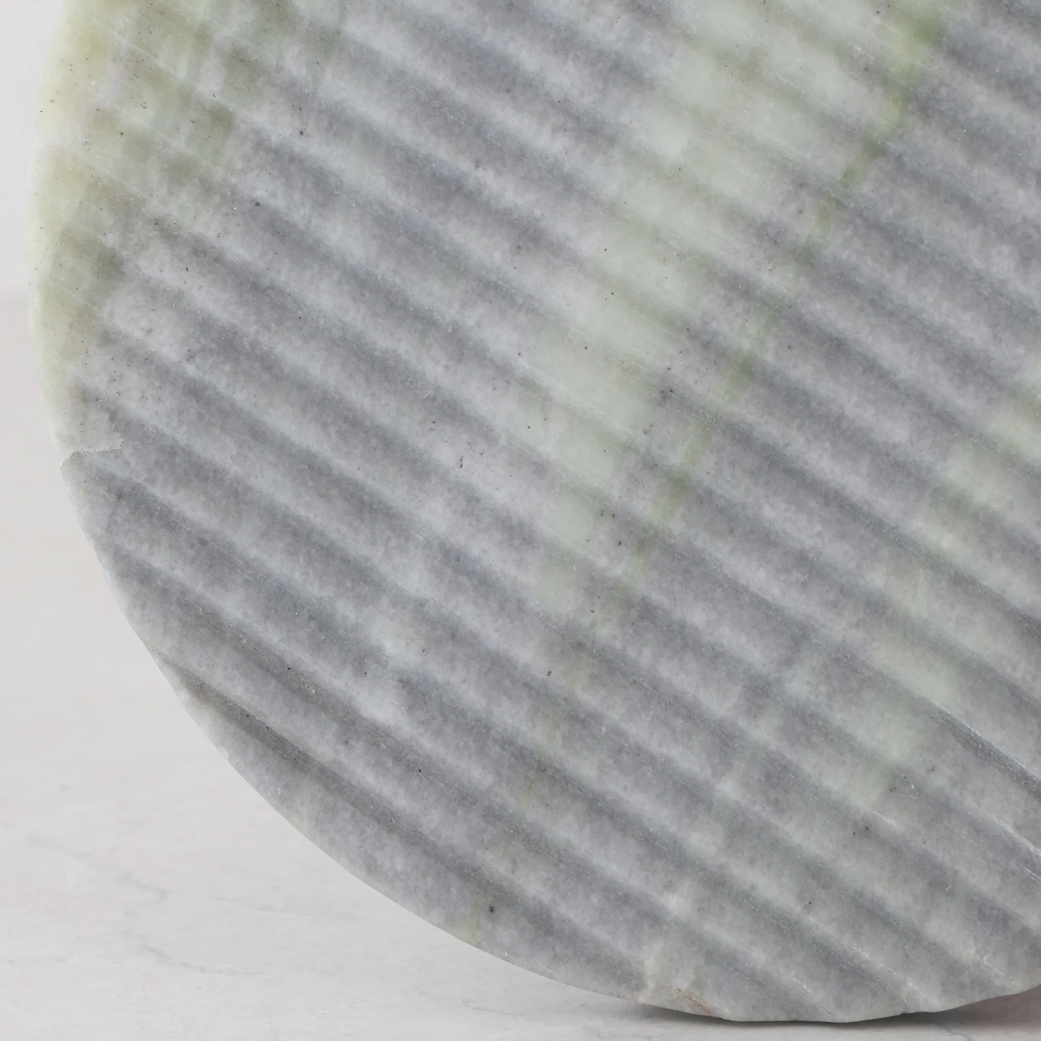 MARA MARBLE ROUND RIBBED TRIVET BUNDLE X2 | 20CM | GREEN MARBLE - Image 2