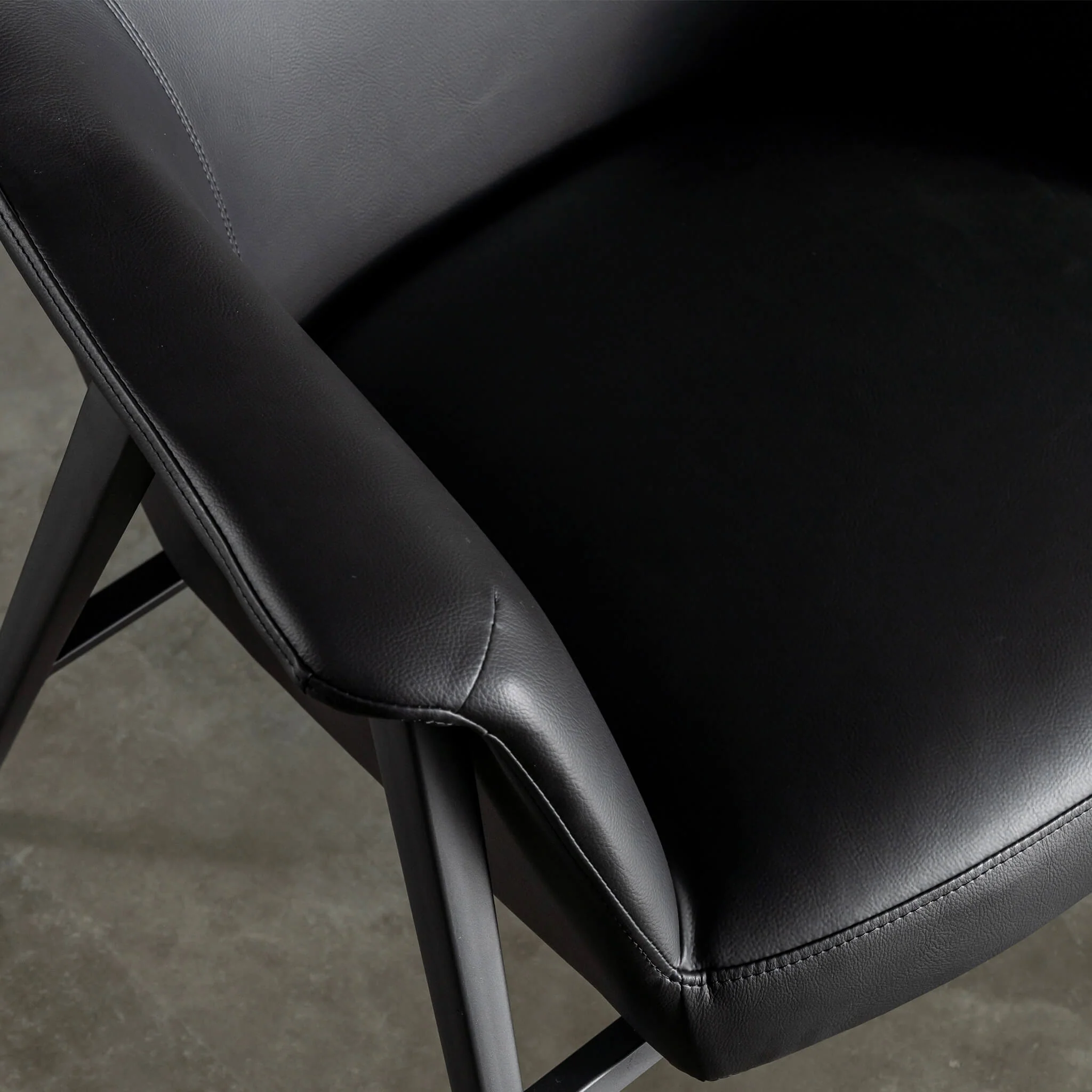 MARCUS ARMCHAIR   |  NOIR BLACK VEGAN LEATHER - Image 3