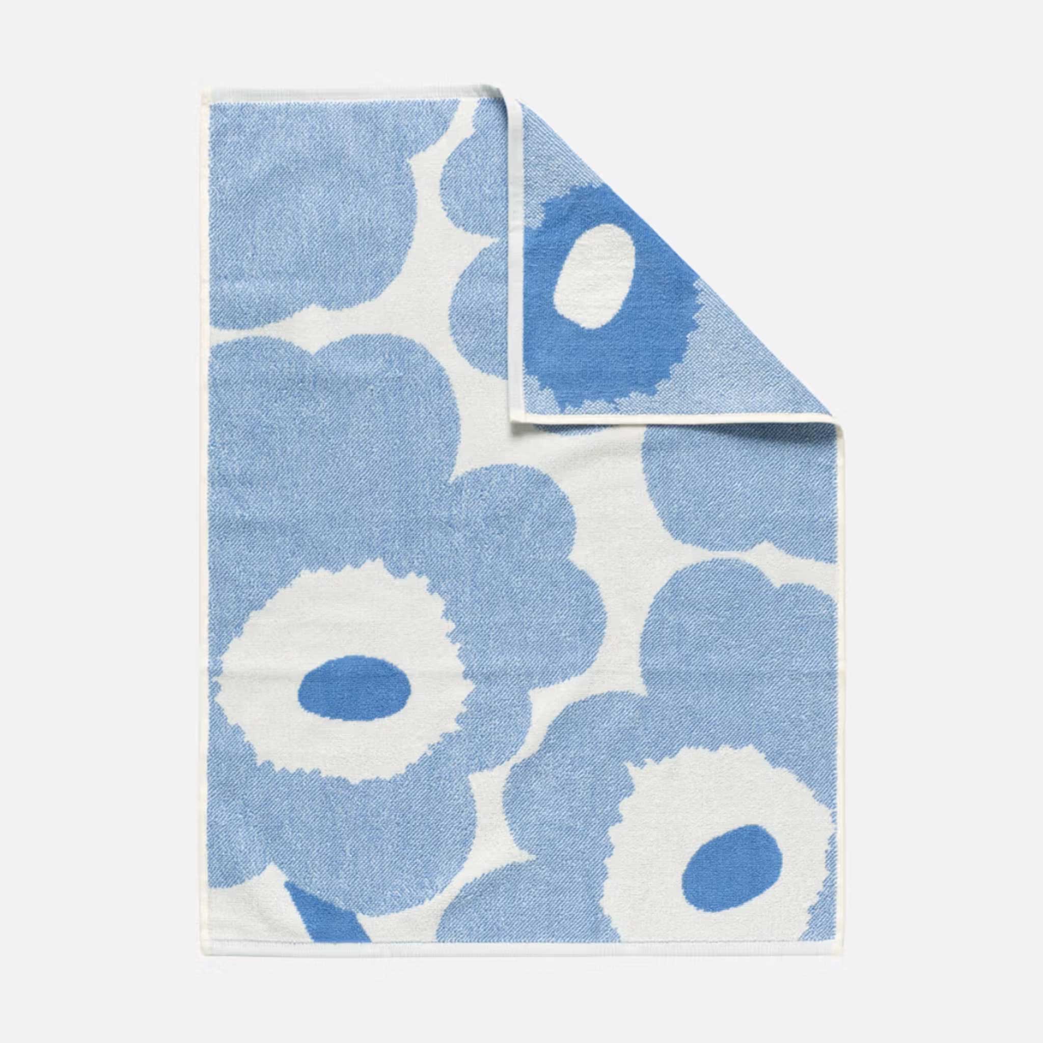 MARIMEKKO  |  UNIKKO HAND TOWEL OR GUEST TOWEL  |  CREAM + SKY BLUE - Image 3