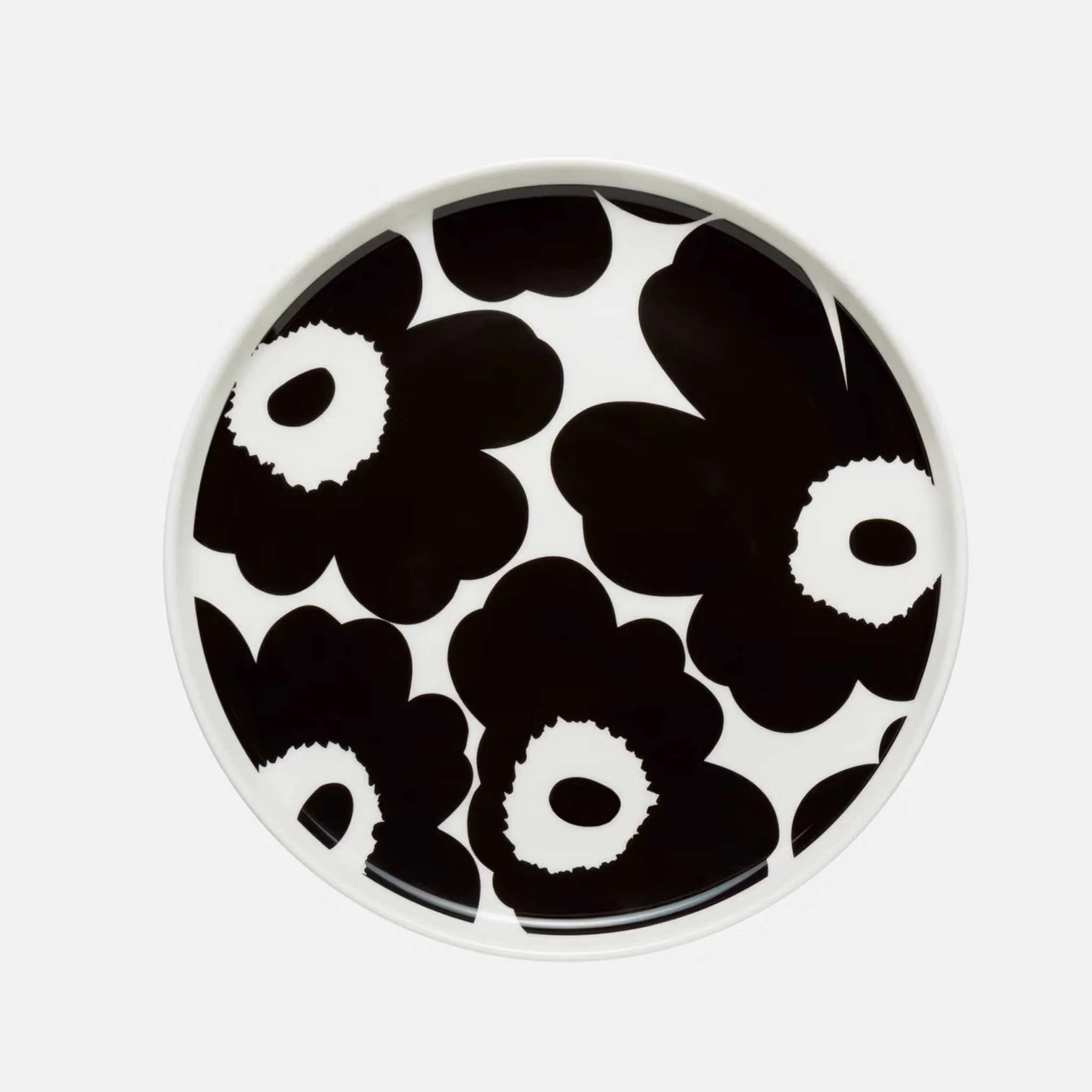 MARIMEKKO | UNIKKO PLATE 20CM BUNDLE | BUNDLE X2 | BLACK + WHITE - Image 4