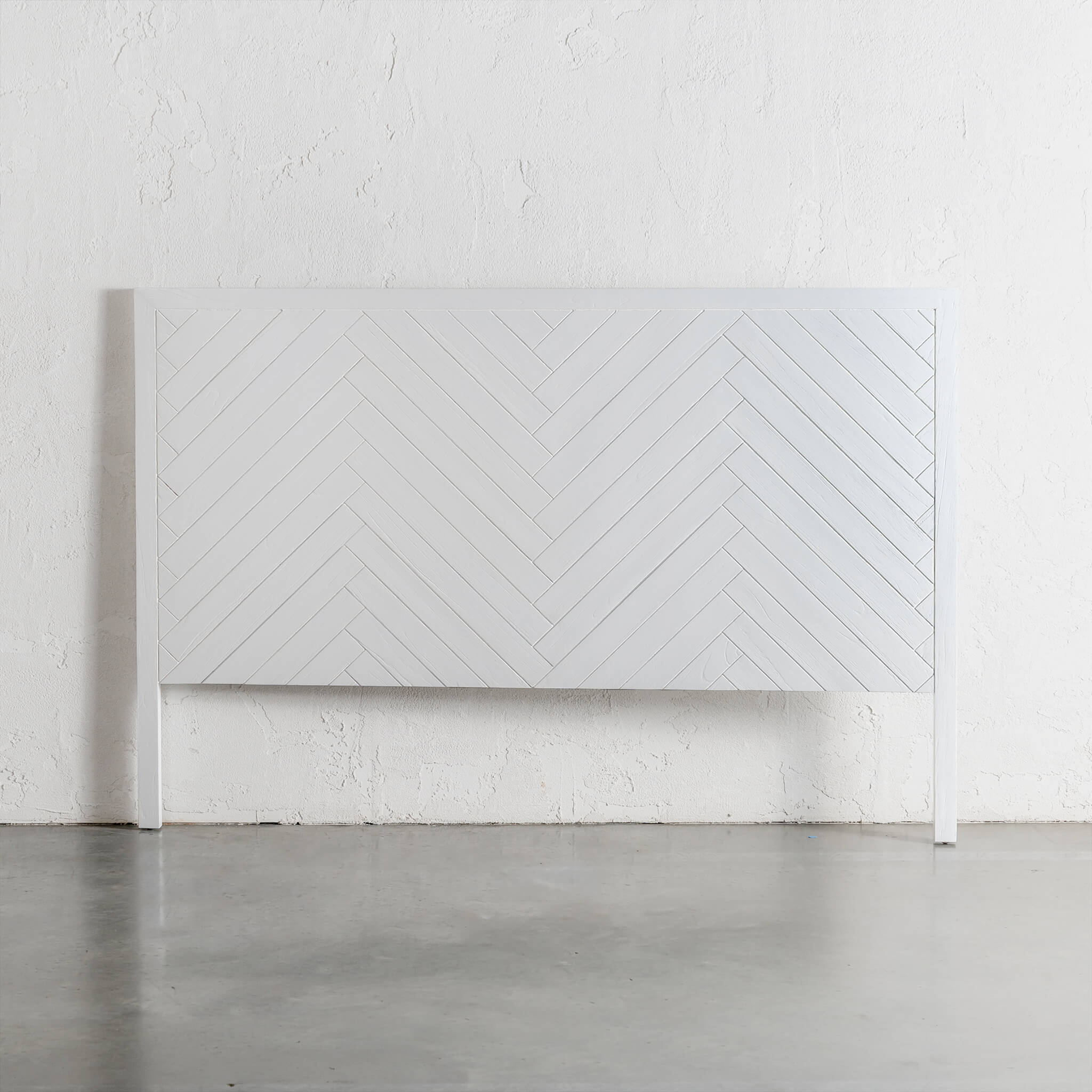 MAXIM PARQUETRY HERRINGBONE BEDHEAD  |  WHITE - Image 5