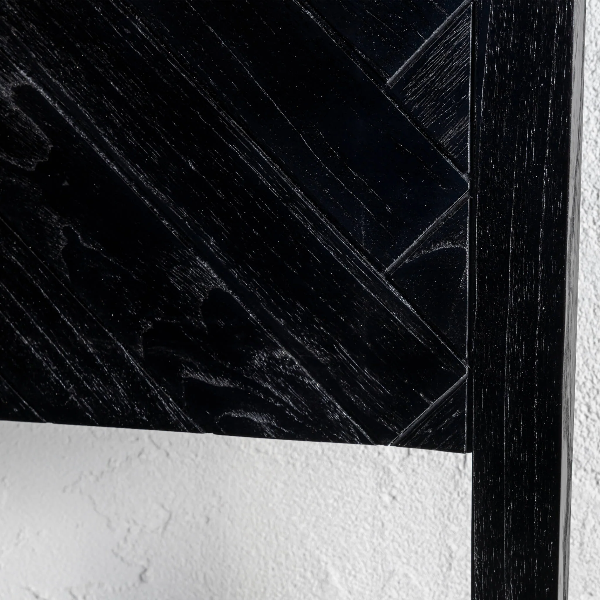 MAXIM PARQUETRY HERRINGBONE BEDHEAD  |  BLACK - Image 2
