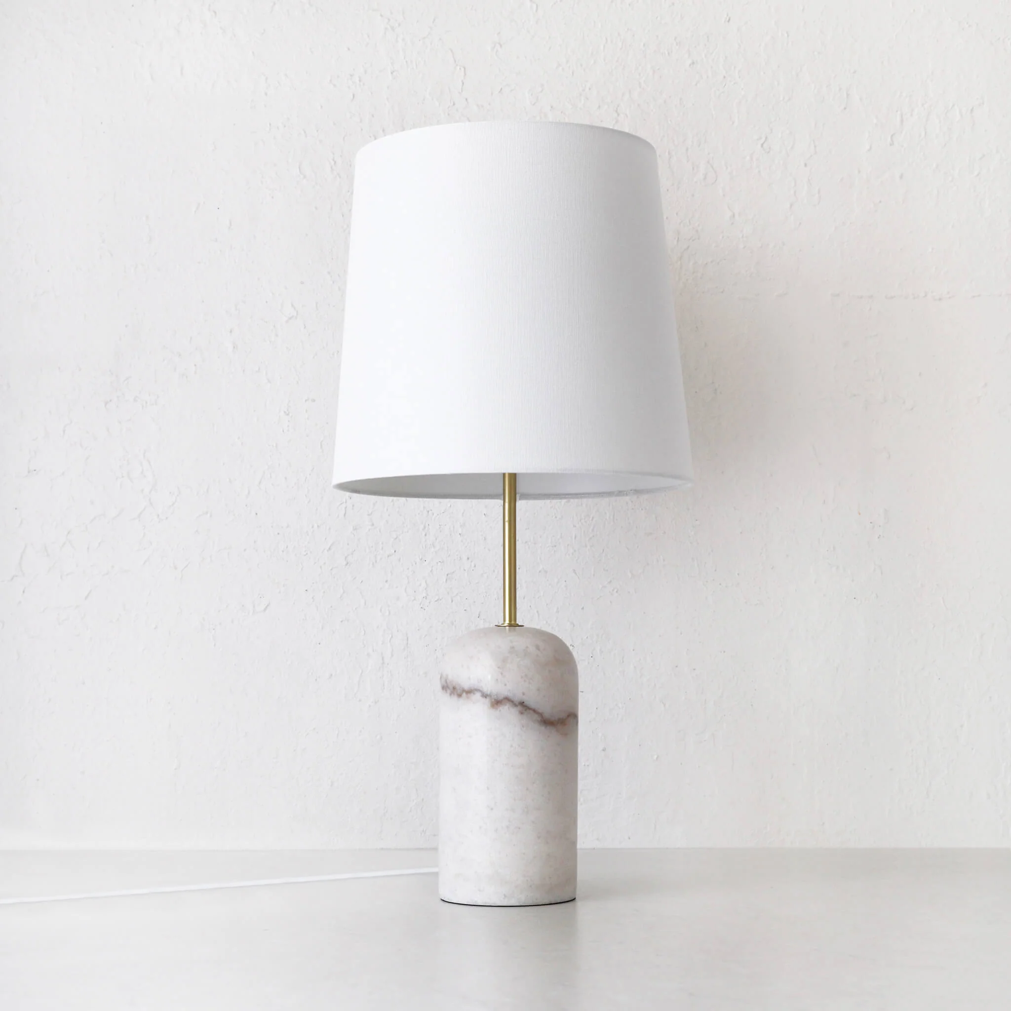MISSOURI MARBLE TABLE LAMP BUNDLE X2  |  WHITE MARBLE - Image 5
