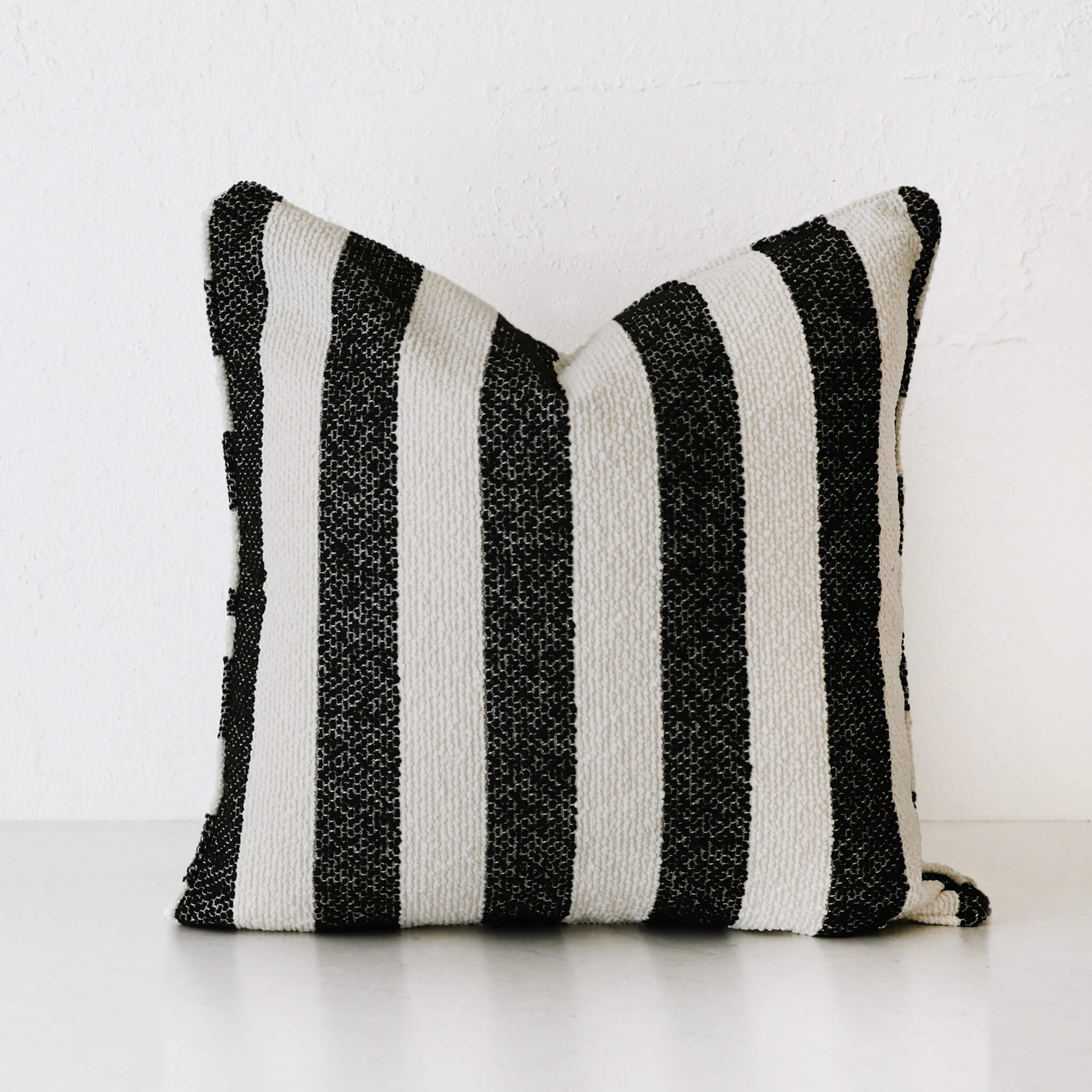 NAPOLI CUSHION BUNDLE X2  |  60X60  |  CARBON NOIR + BONE STRIPE - Image 3