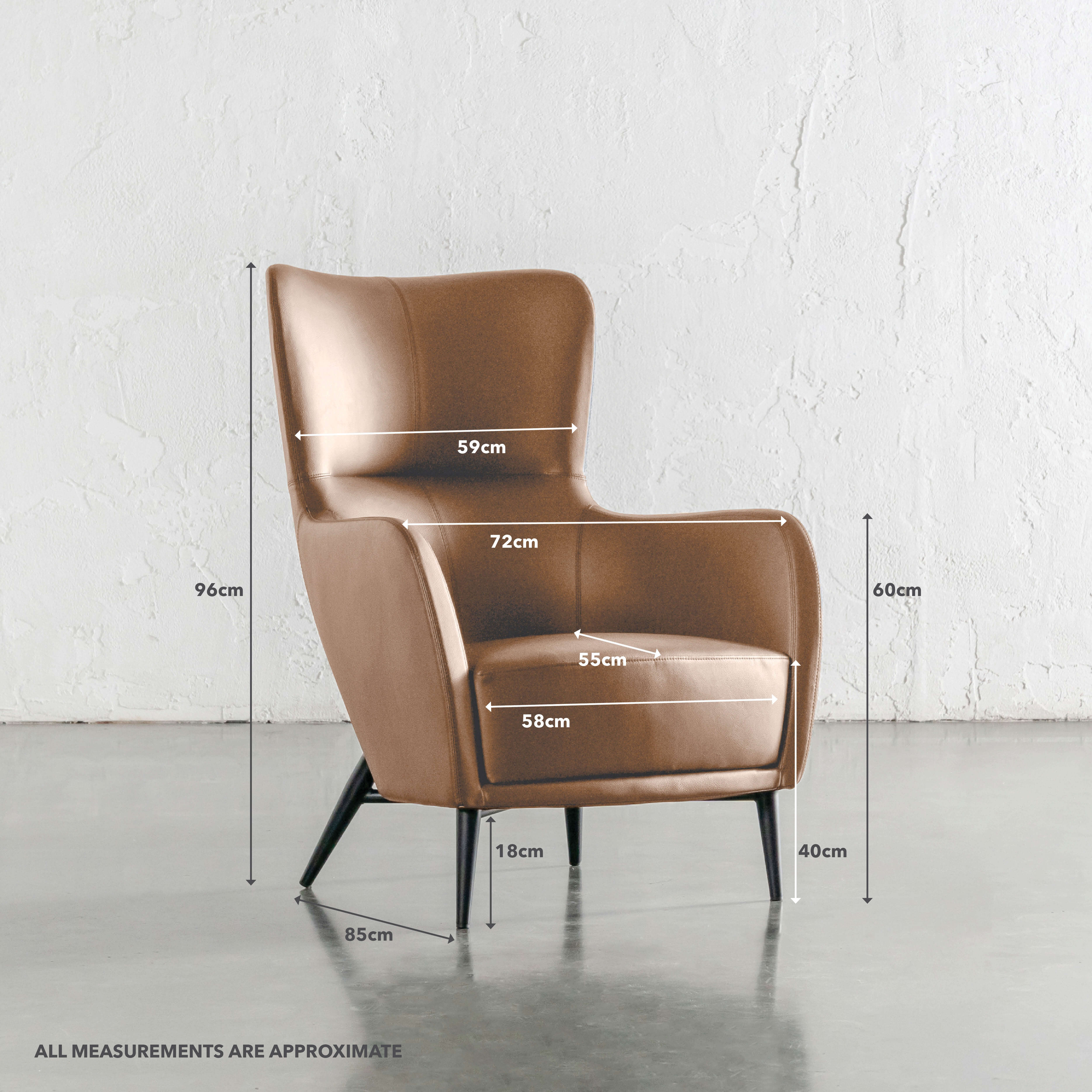 NEIMAN ARMCHAIR | CANYON TAN VEGAN LEATHER - Image 4