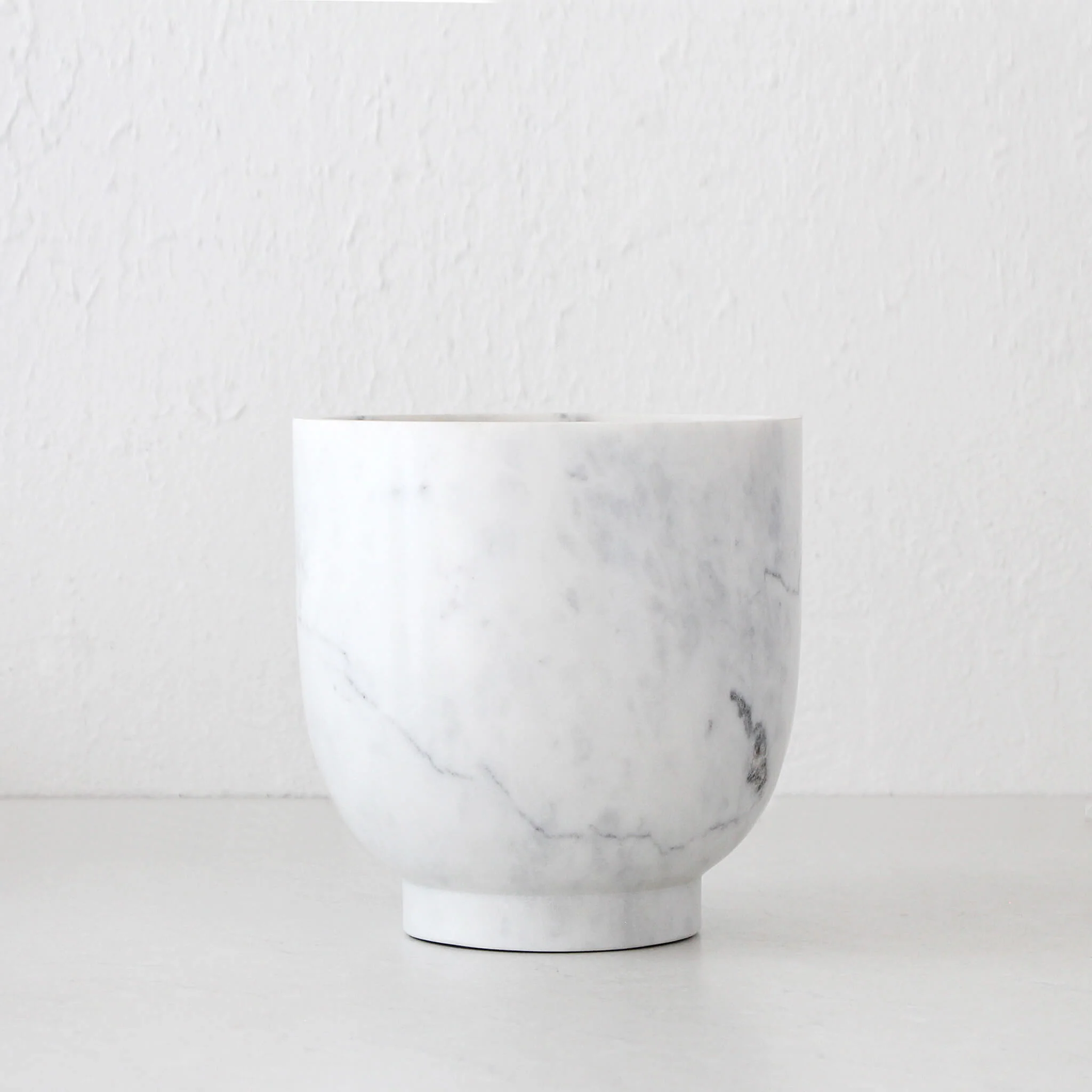 OTIS MARBLE FOOTED WINE COOLER  |  WHITE MARBLE - Image 3