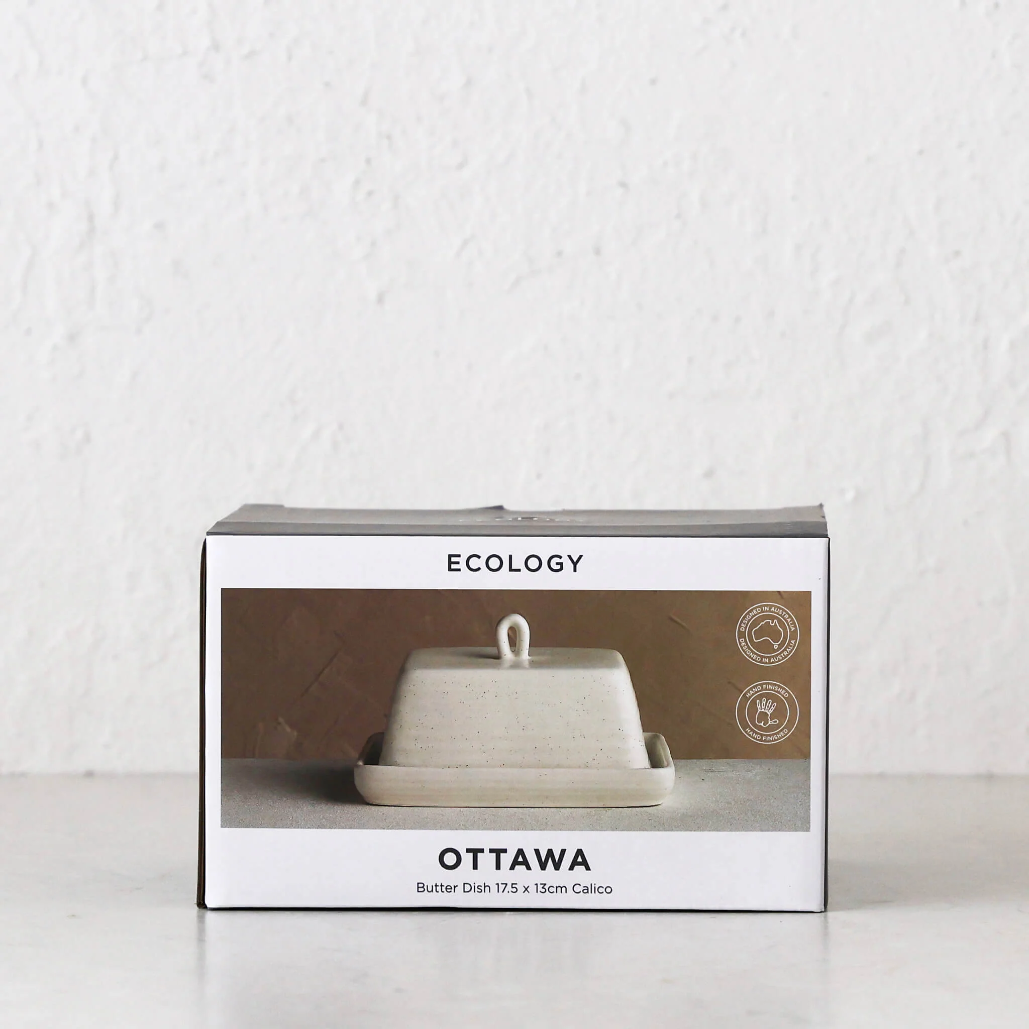OTTAWA STONEWARE BUTTER DISH + TRAY | CALICO - Image 4