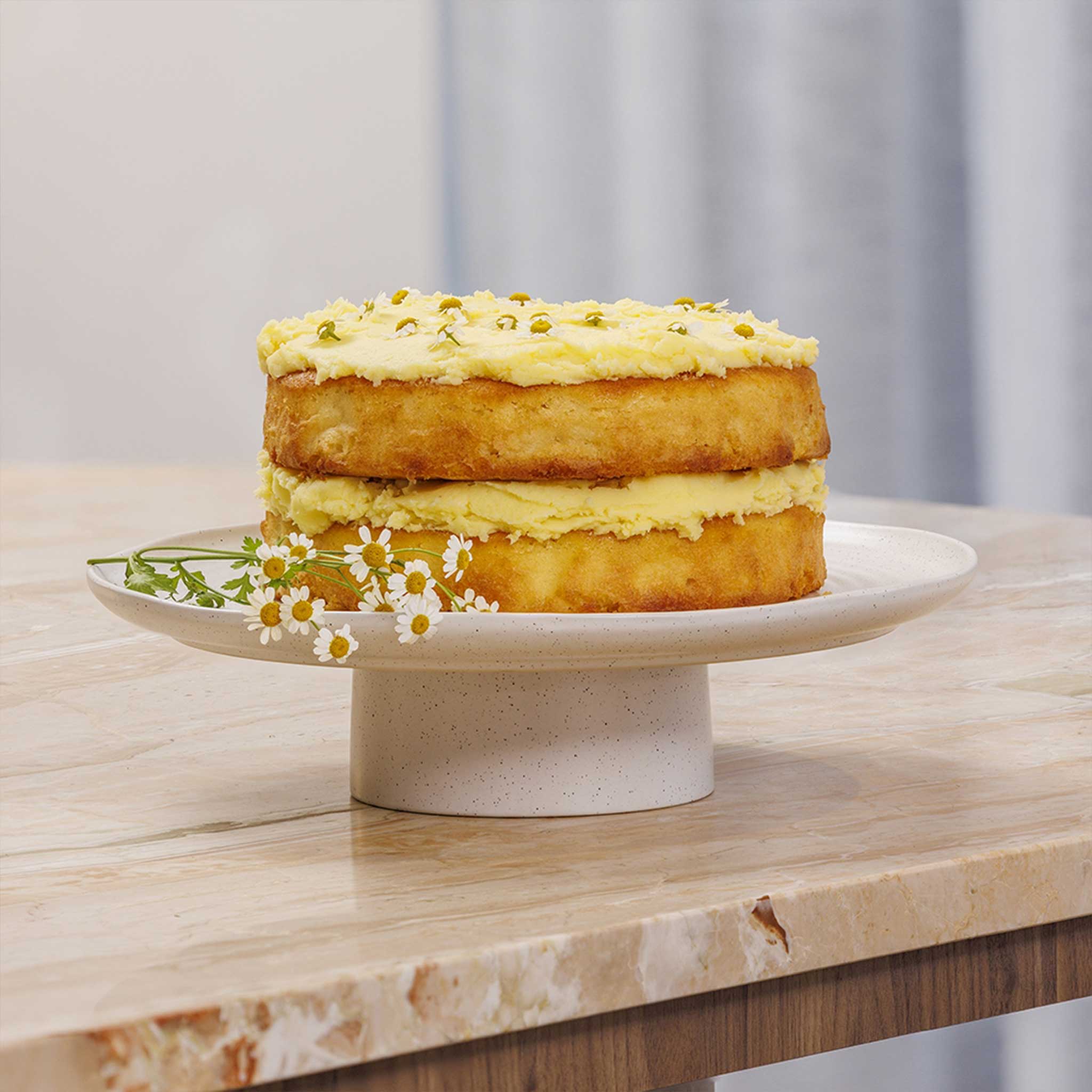 OTTAWA STONEWARE FOOTED CAKE STAND | CALICO - Image 3