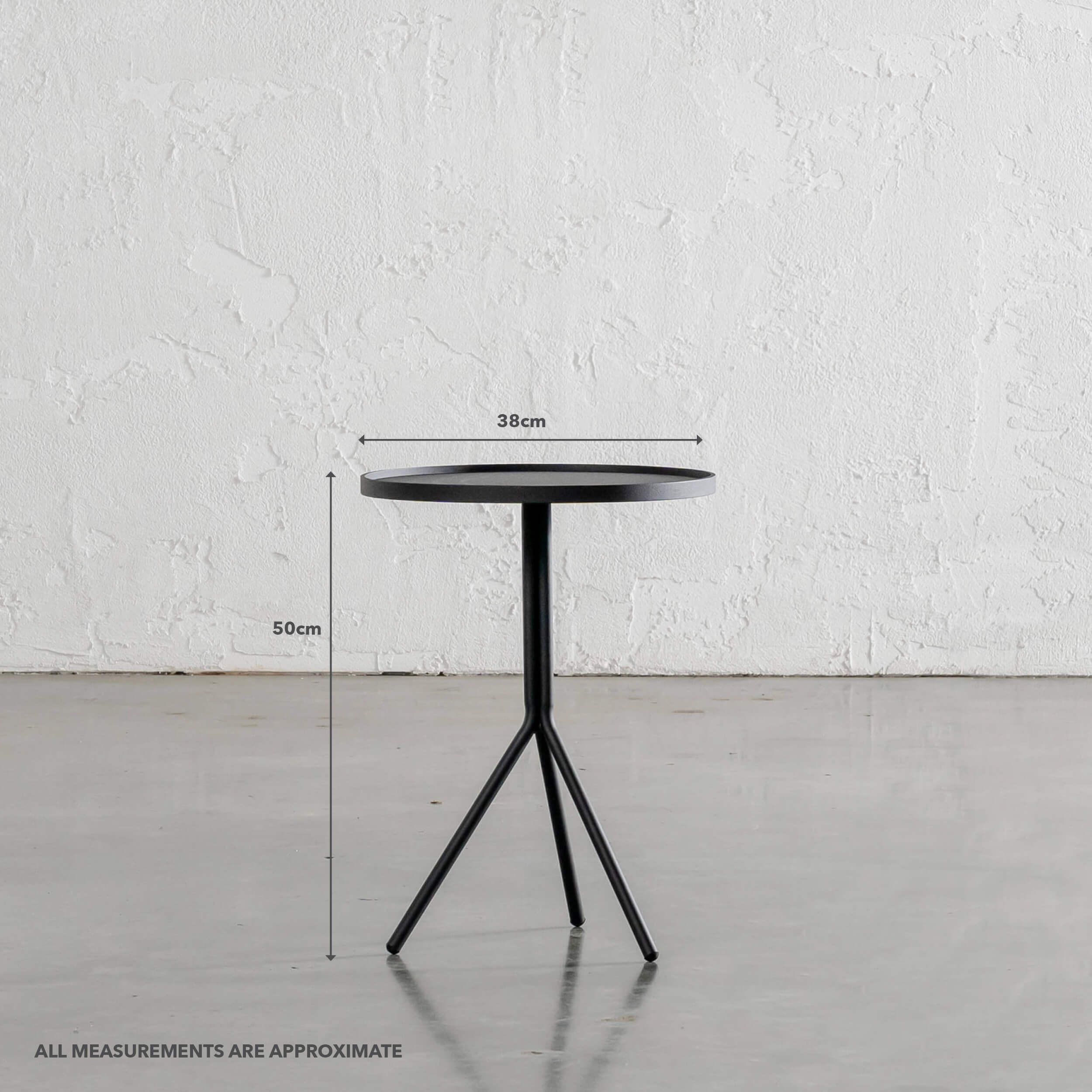 PALOMA OTKA ROUND SIDE TABLE | ANTHRACITE | LARGE - Image 5