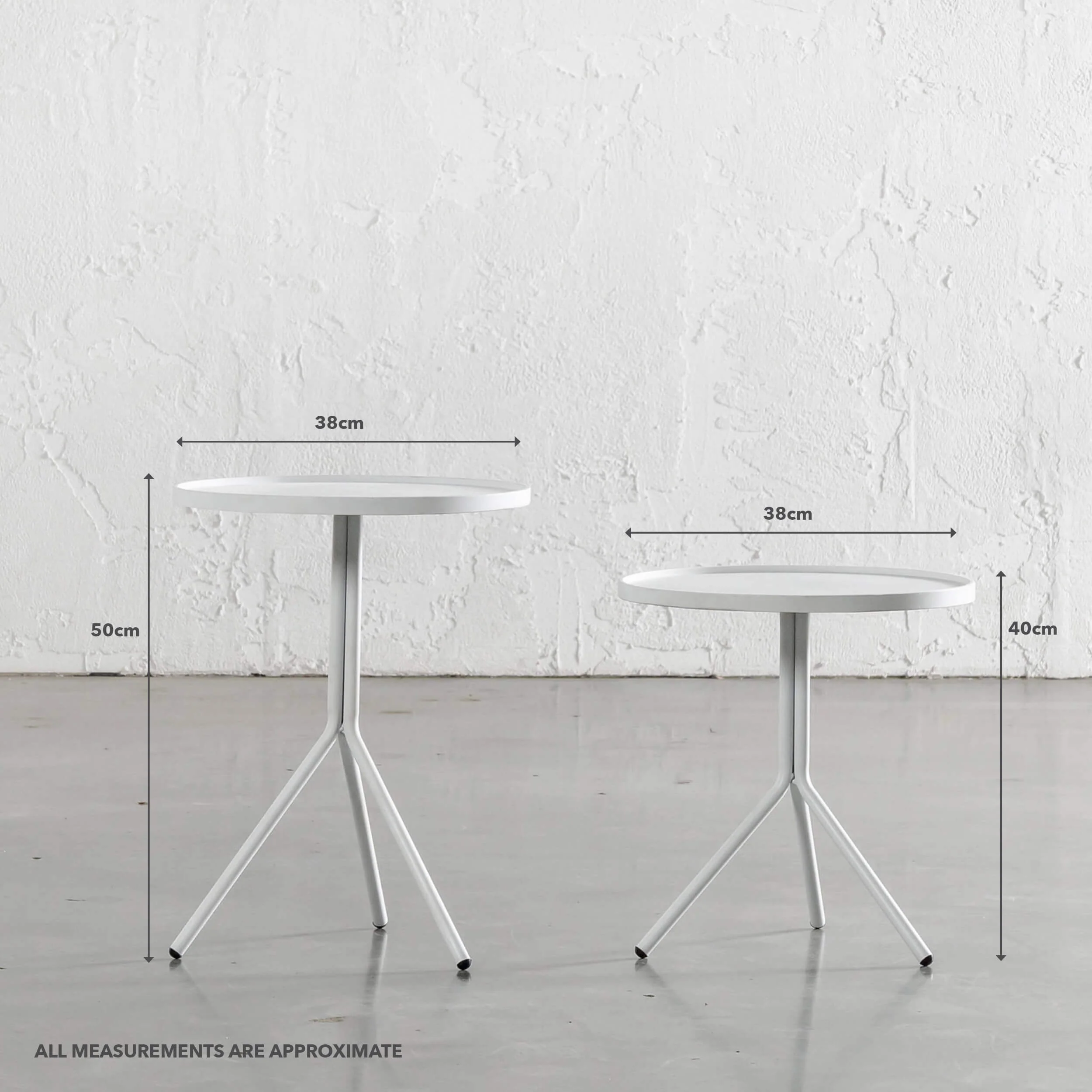 PALOMA OTKA ROUND SIDE TABLE  | WHITE  |  BUNDLE - Image 4