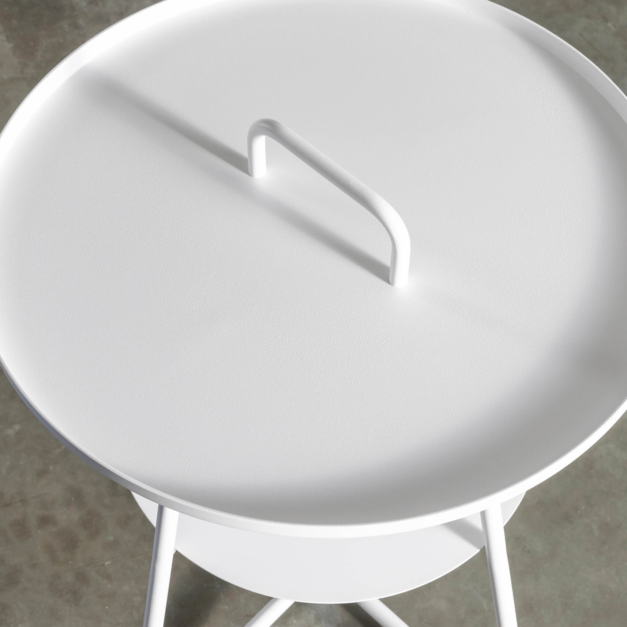 PALOMA SIDE TABLE WITH HANDLE | WHITE - Image 3