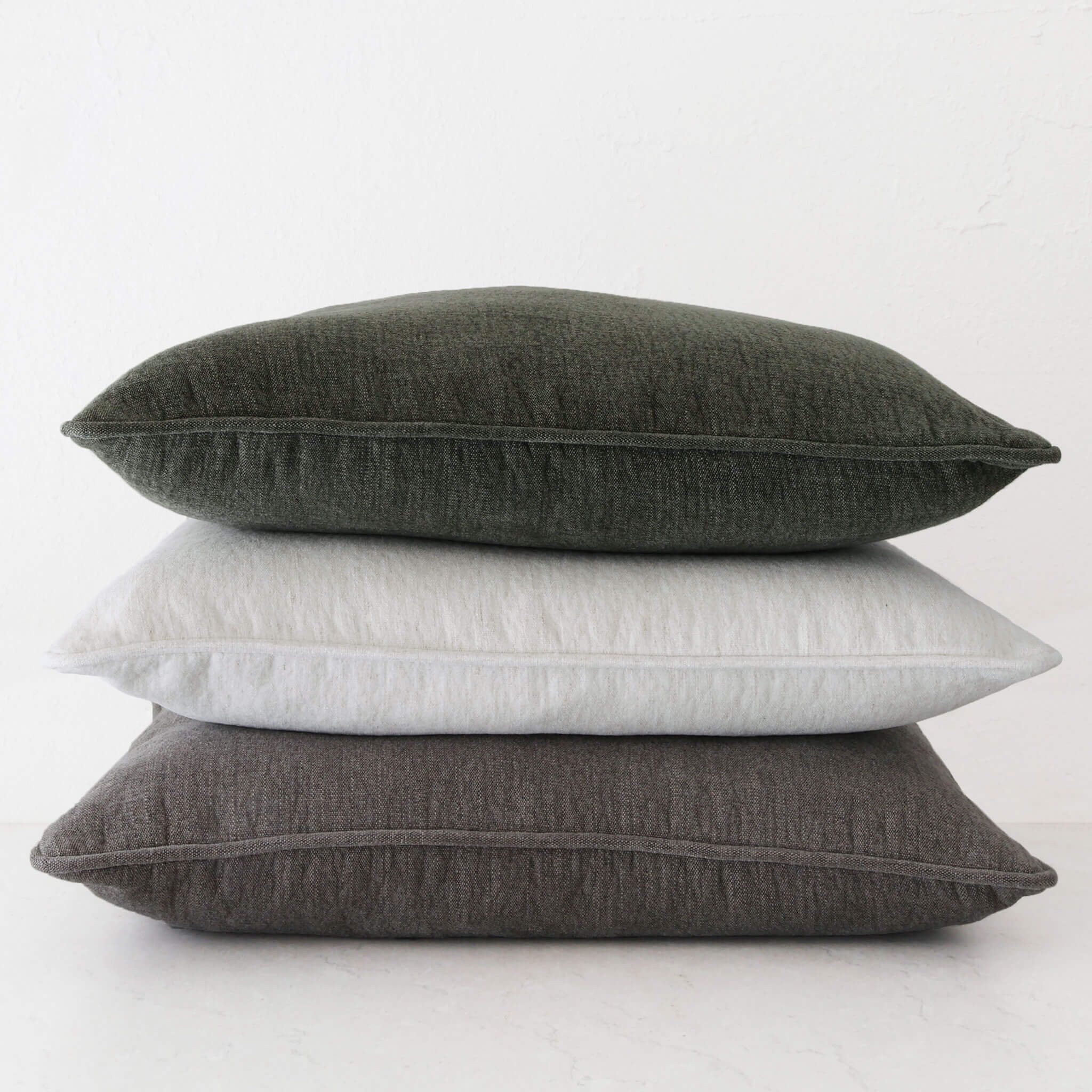 PANTANO LINEN WEAVE CUSHION BUNDLE X2  |  50X50  |  BONE MIST - Image 4