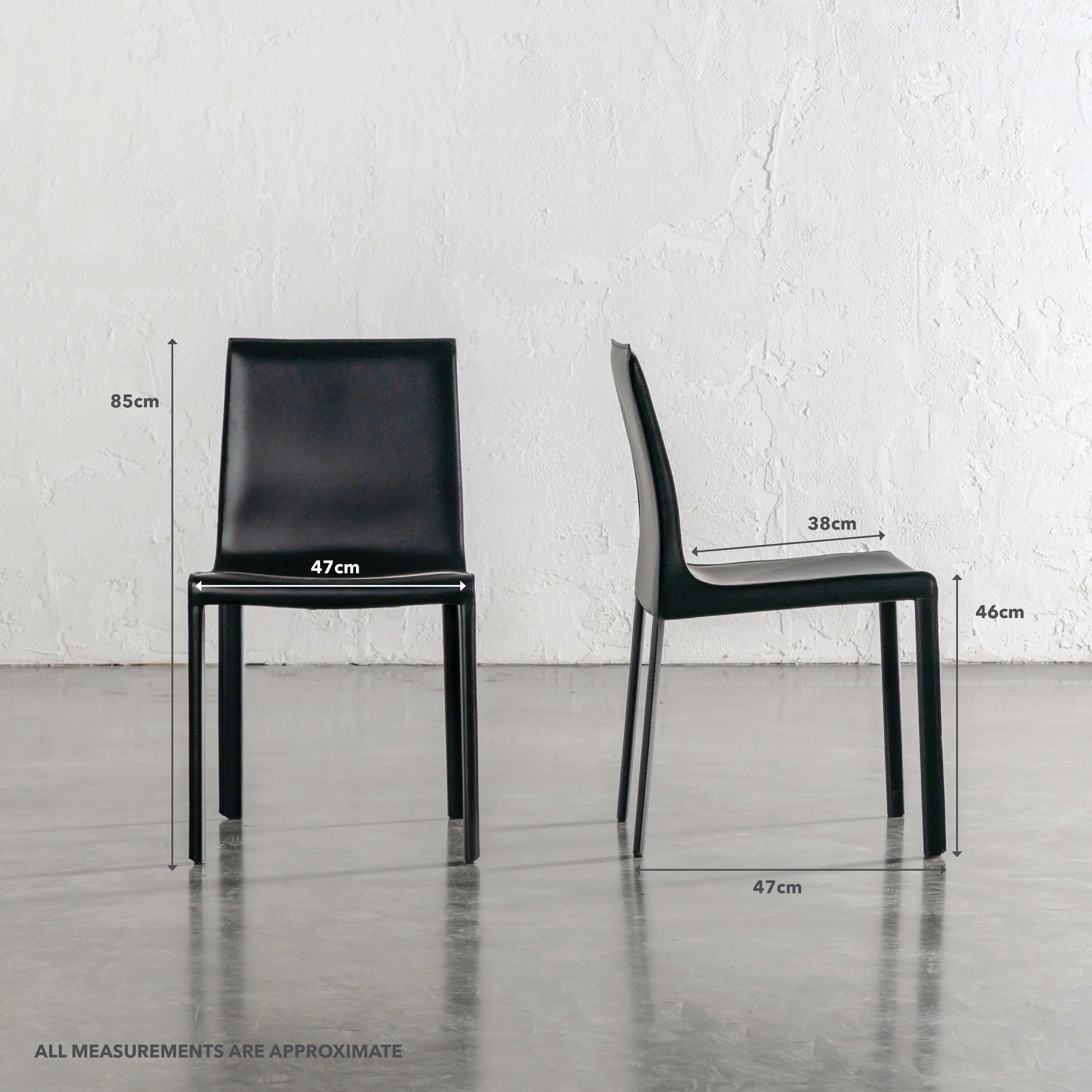 PARSONS MID CENTURY VEGAN LEATHER DINING CHAIR | BUNDLE + SAVE | NOIR BLACK - Image 6