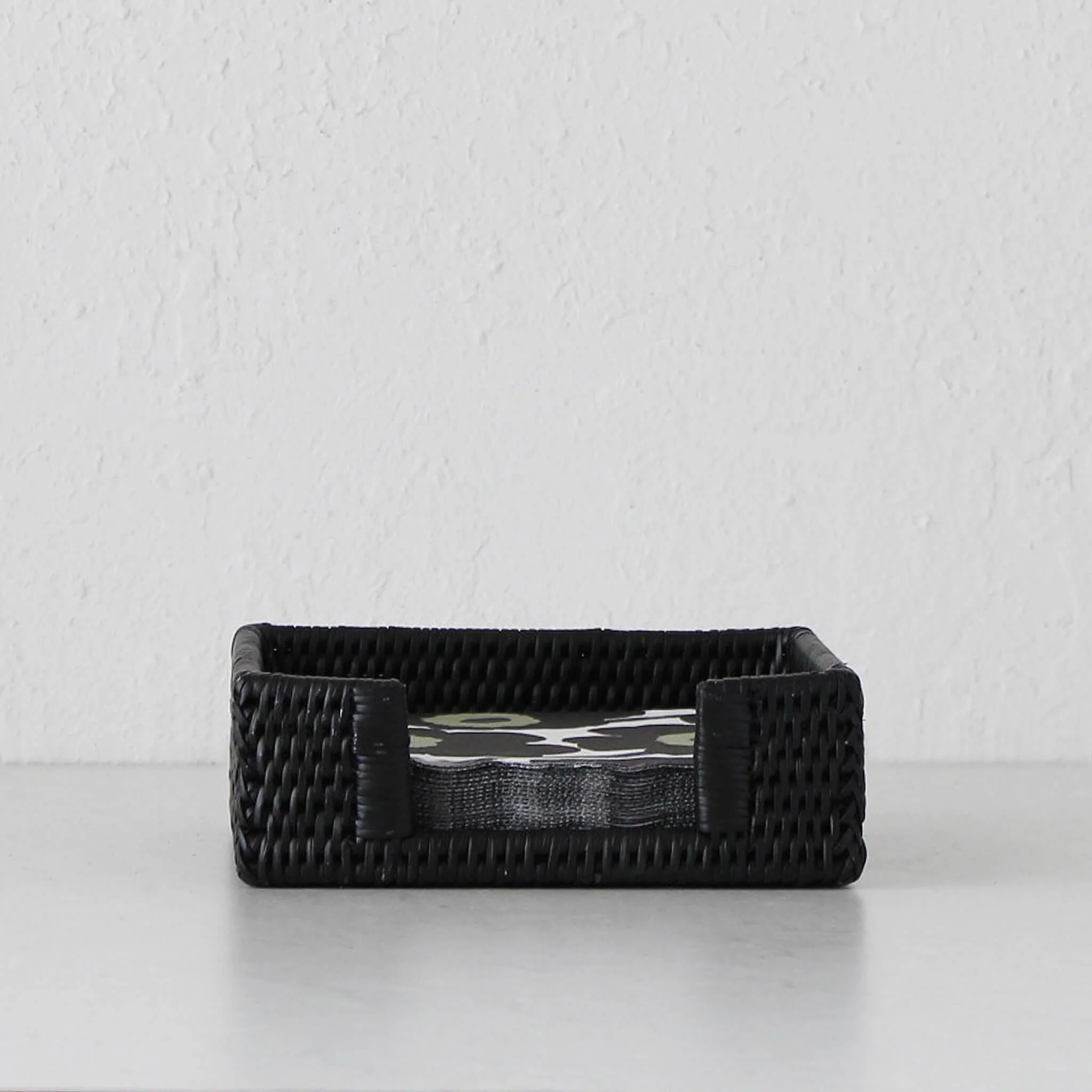 PAUME RATTAN SQUARE NAPKIN BOX | BLACK RATTAN - Image 4