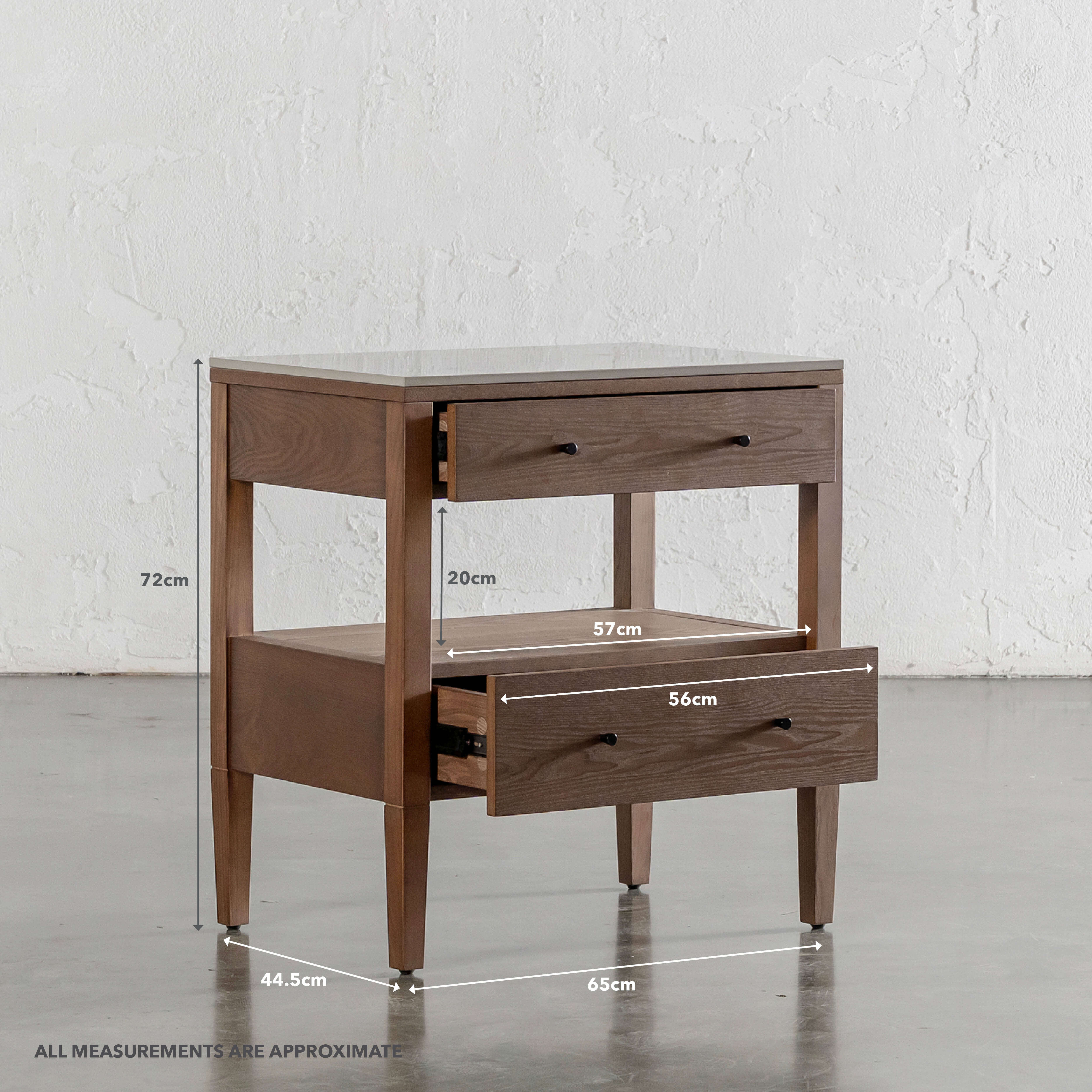 TREVELO PERNEL CONRAD NIGHT STAND  |  DEEP WALNUT  |  VALENTINA GRIGIO CERAMICA TOP - Image 10