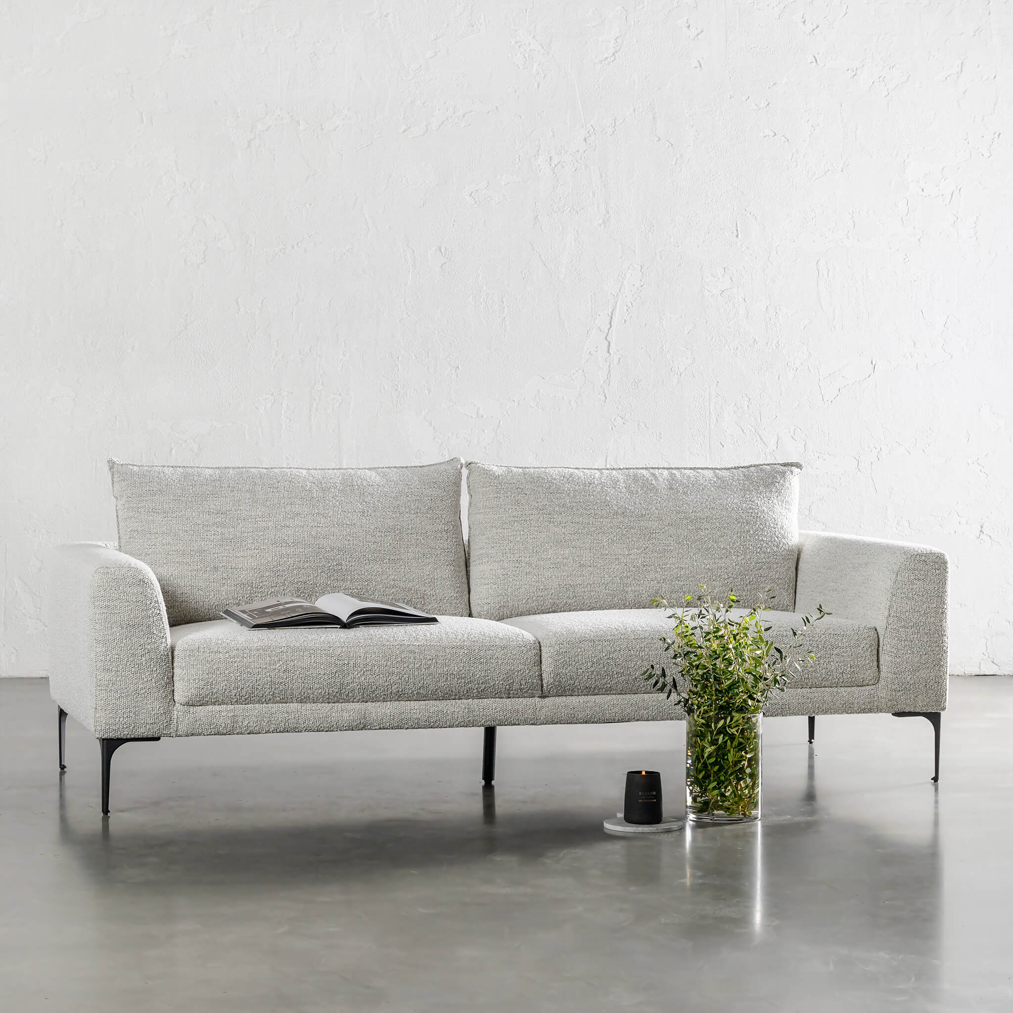 PILOTI 3 SEATER SOFA | ASHEN MIST BOUCLE