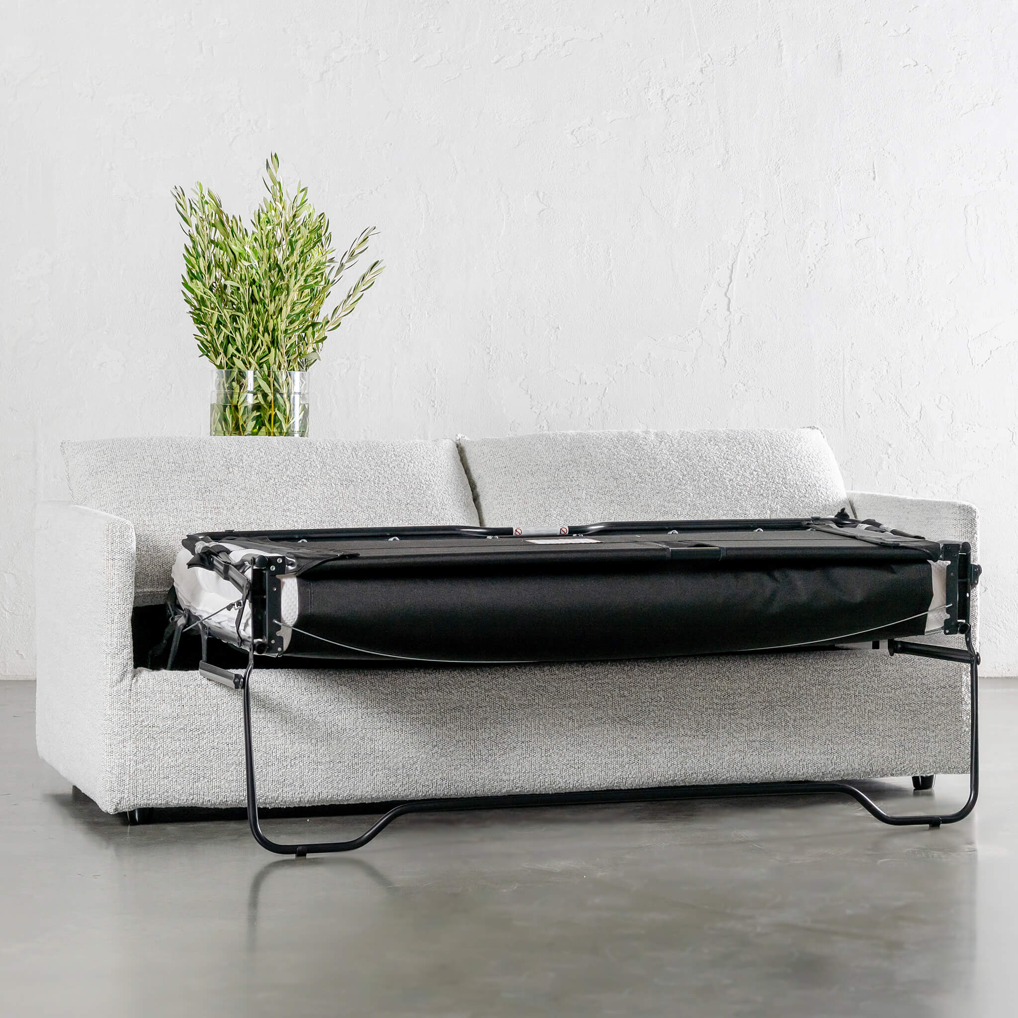 PILOTI BREMAN SLIP COVER SOFA BED | 3.5 SEATER | ASHEN MIST BOUCLE - Image 9