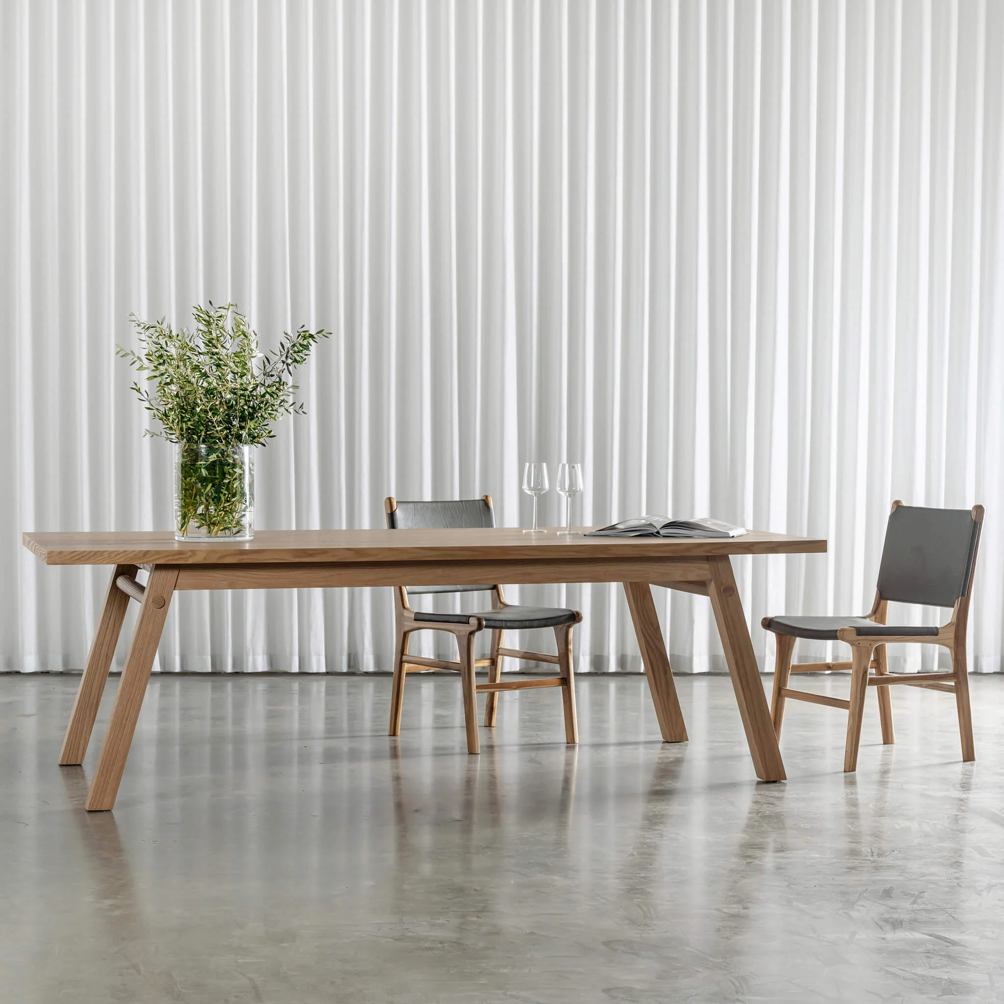MALAND SOLID HIDE LEATHER DINING CHAIR  |  BUNDLE + SAVE  |  OLIVE LEATHER HIDE - Image 3