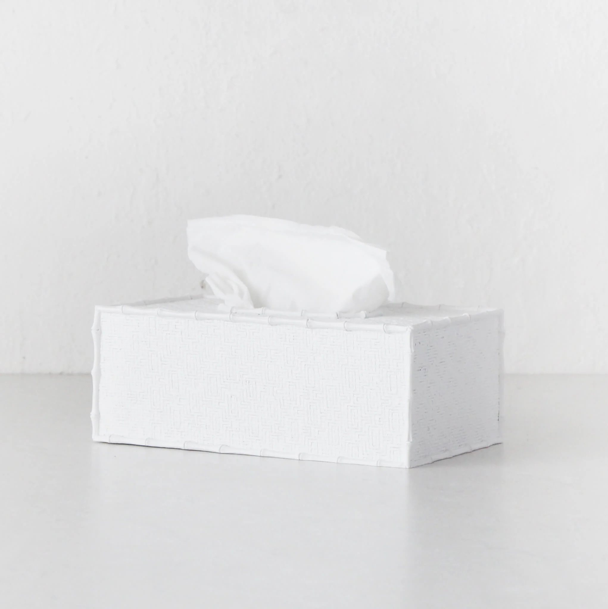 RAFFLES TISSUE BOX COVER BUNDLE X2  |  RECTANGLE  |  WHITE WEAVE - Image 3