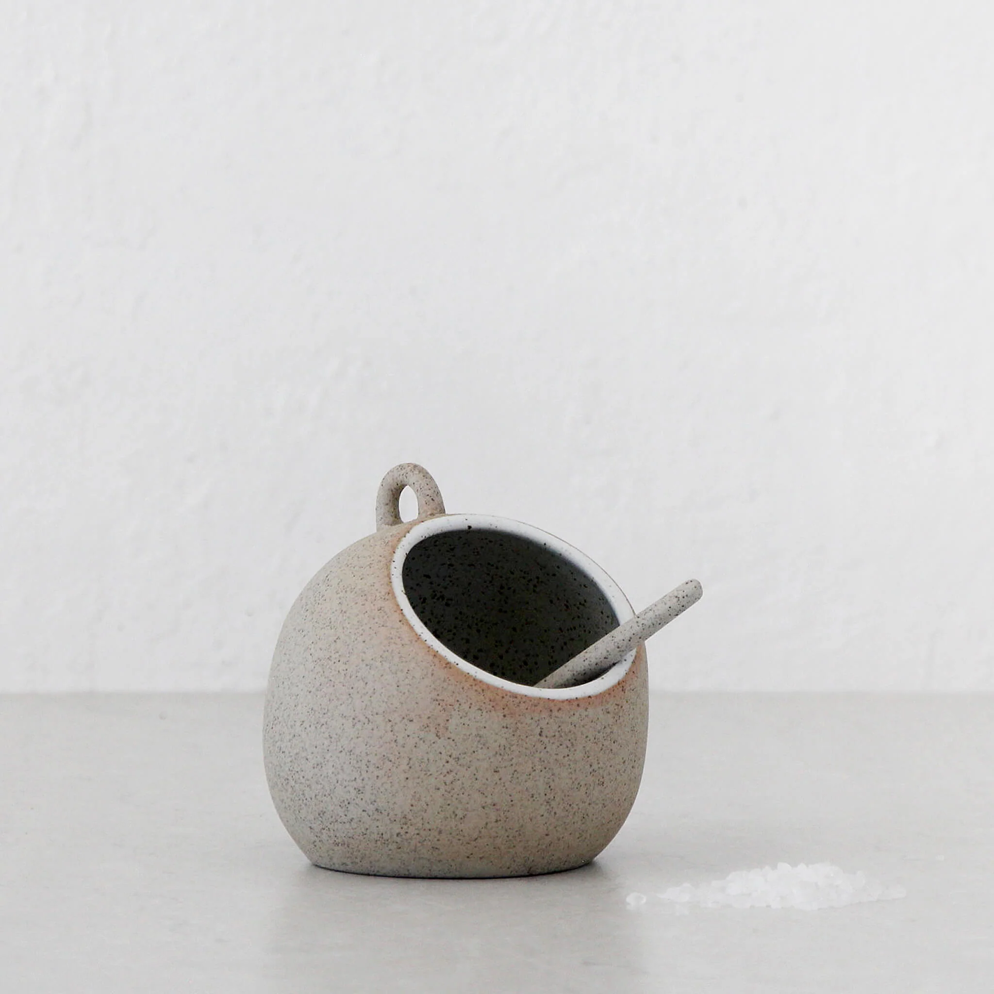 ROBERT GORDON  |  SALT PIG JAR + SPOON SET  |  GARDEN TO TABLE  |  NATURAL STONEWARE - Image 2