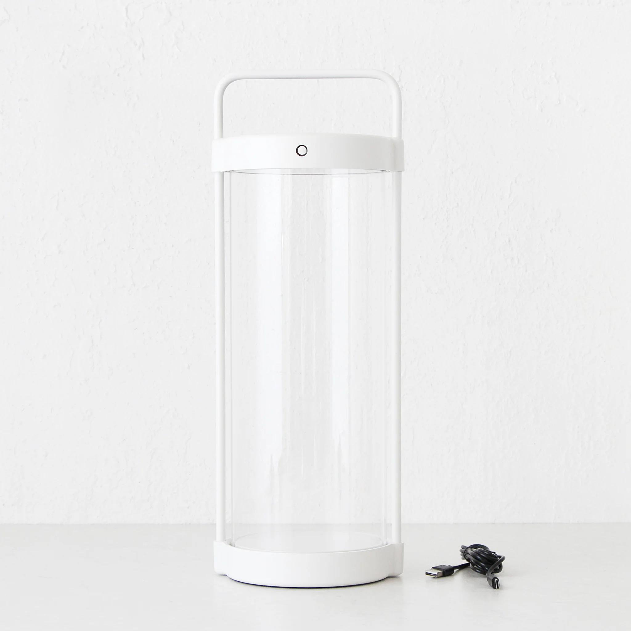 50% FINAL SALE  |  LBD EXCLUSIVE  |  SAINTE FRIEUX RECHARGEABLE INDOOR/OUTDOOR SOLAR LED LANTERN  |  MATTE WHITE - Image 3