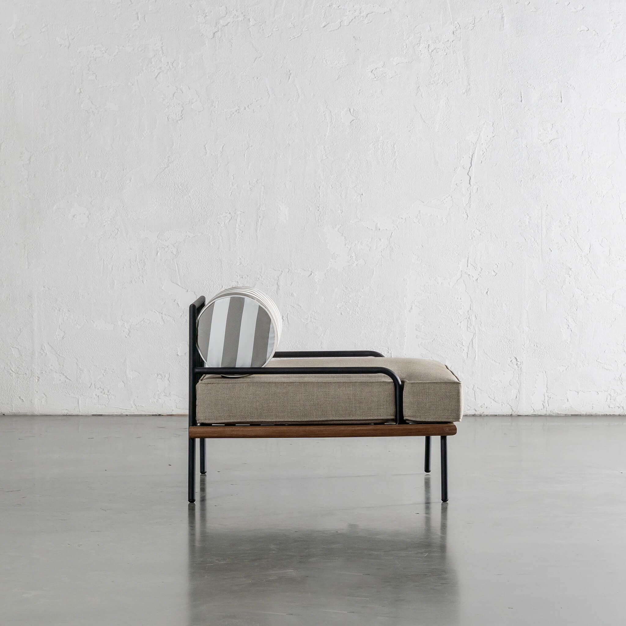 SAN ANDREAS 3 SEATER OUTDOOR SOFA + ARMCHAIR BUNDLE  |  BALSA STONE + WHITE SEASIDE STRIPE - Image 12