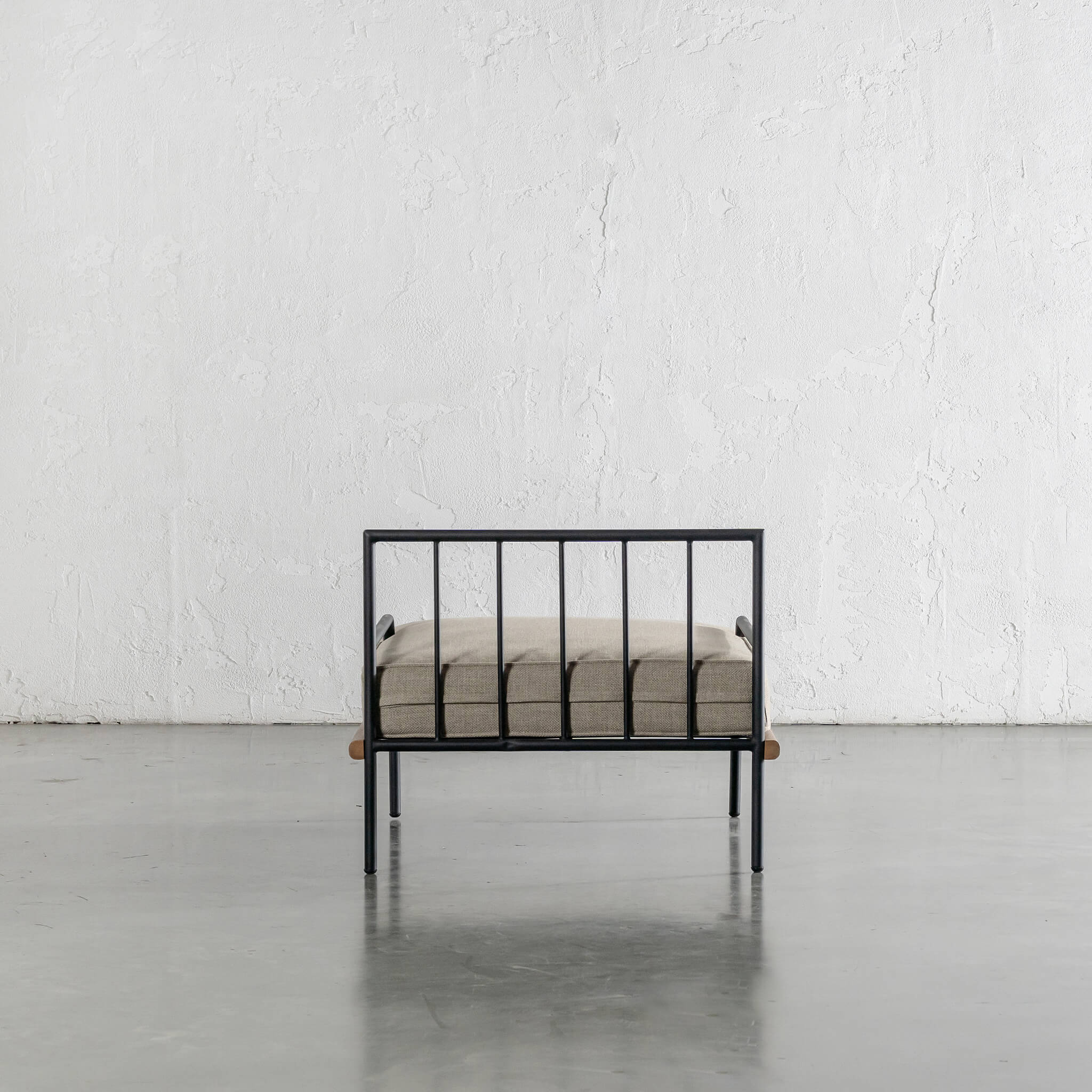 SAN ANDREAS 3 SEATER OUTDOOR SOFA + ARMCHAIR BUNDLE  |  BALSA STONE + WHITE SEASIDE STRIPE - Image 8