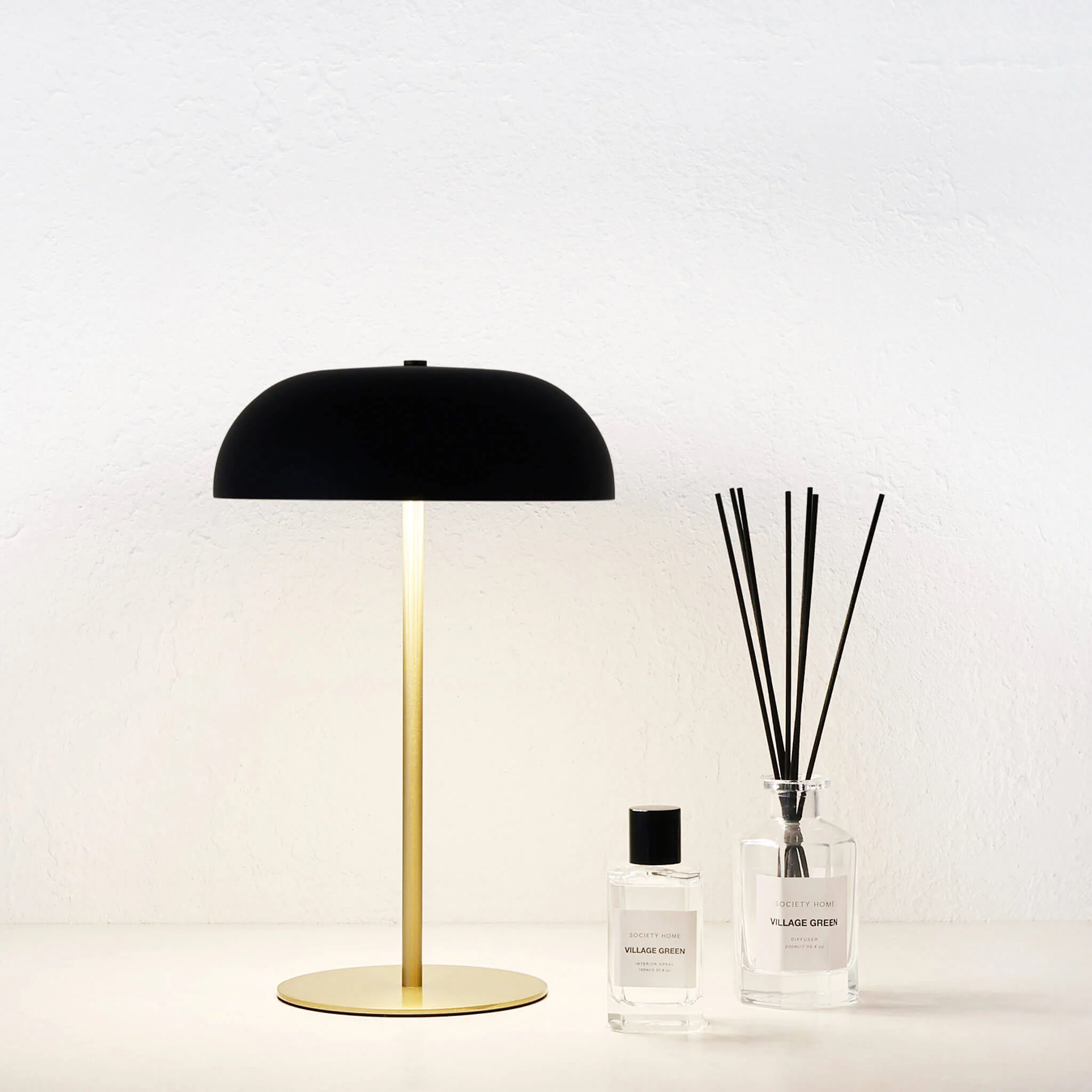 SAO MARTINHO DOME LED RECHARGEABLE INDOOR/OUTDOOR LAMP BUNDLE X2 | 35CM | MATTE BLACK + ANTIQUE BRASS - Image 10