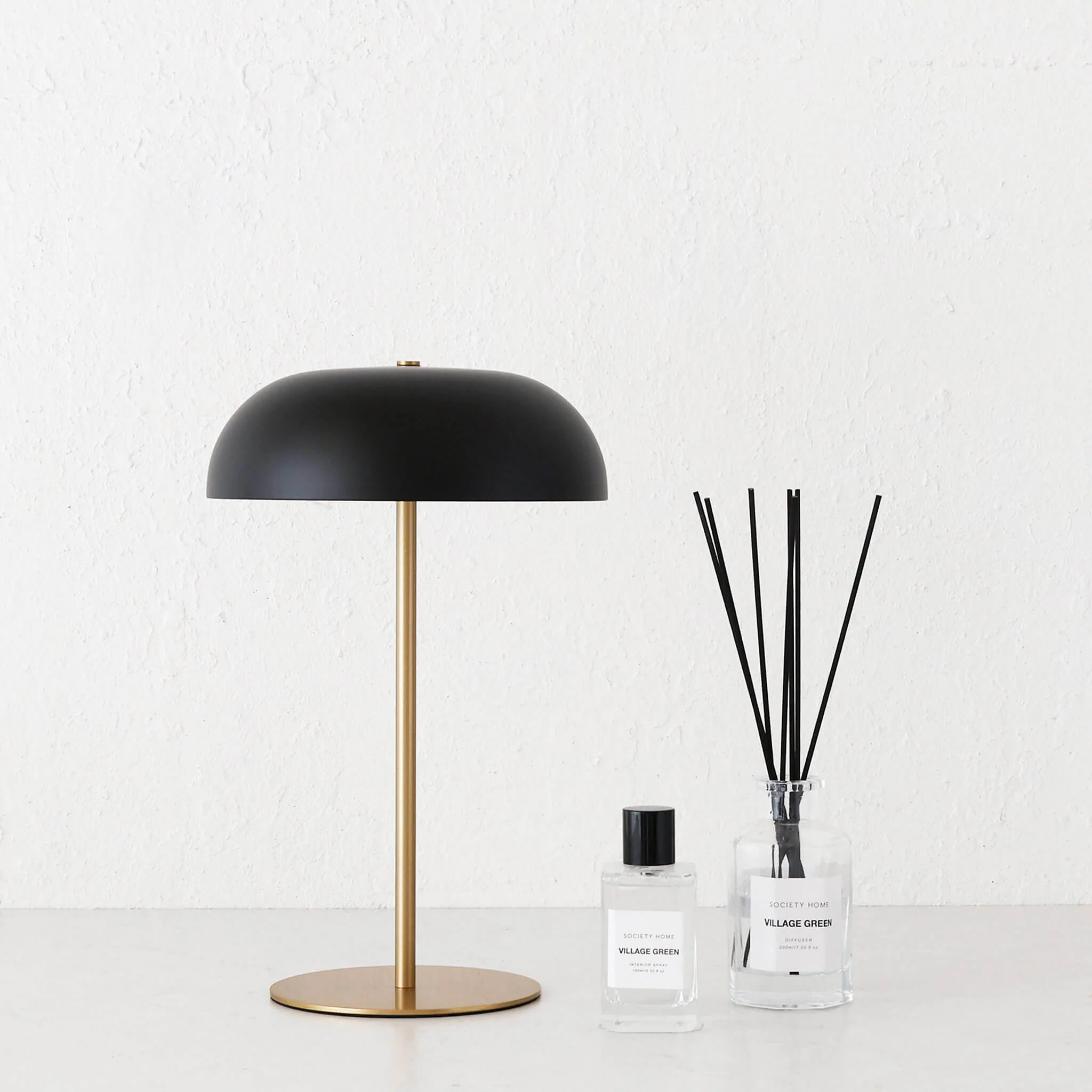 SAO MARTINHO DOME LED RECHARGEABLE INDOOR/OUTDOOR LAMP BUNDLE X2 | 35CM | MATTE BLACK + ANTIQUE BRASS - Image 7