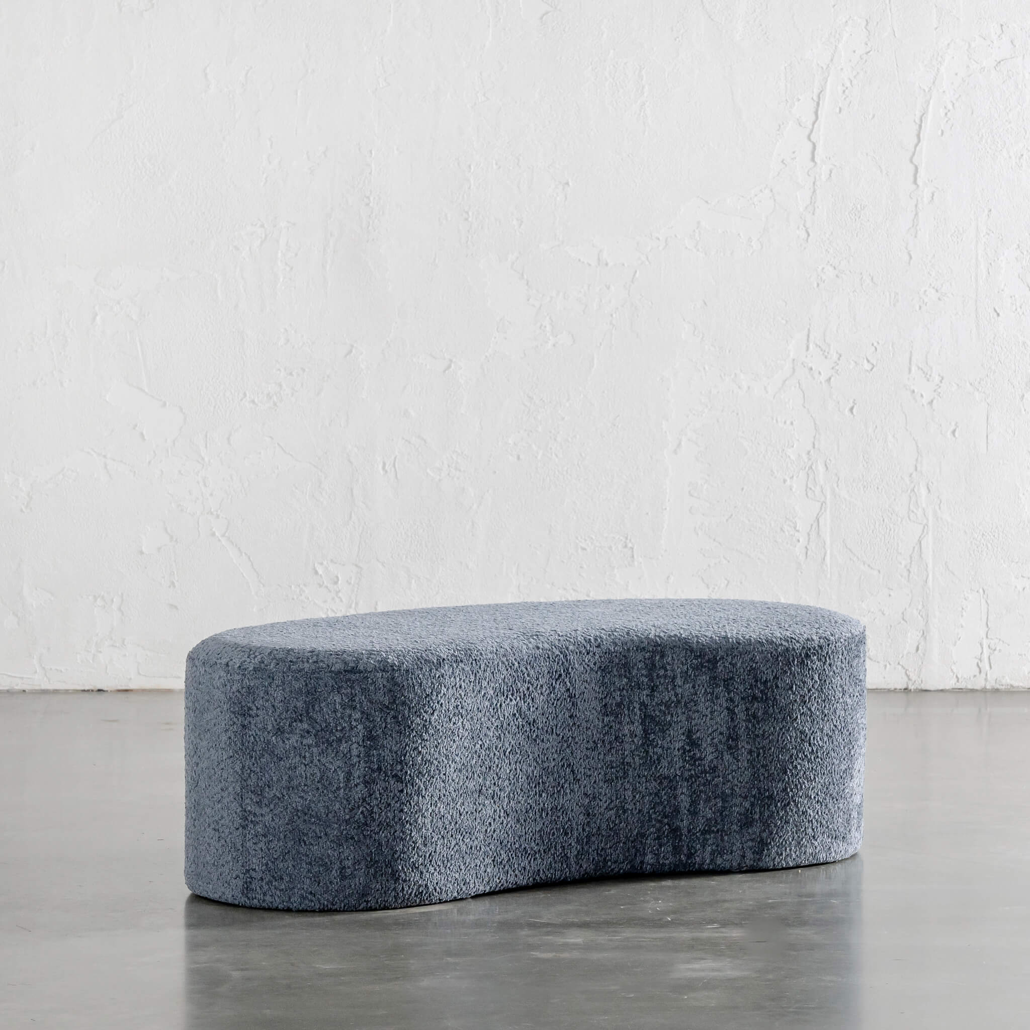 SEVILLA ORGANIC BEAN OTTOMAN BENCH  |  REEF NAVY BOUCLE  |  120CM - Image 5