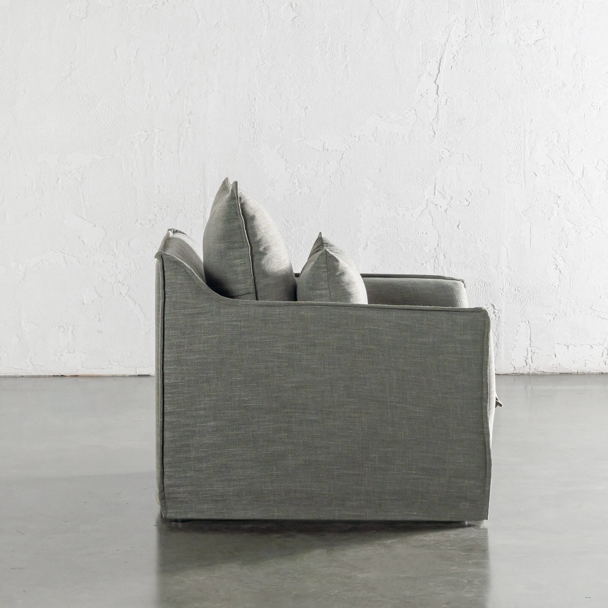 SEVILLA SLIP COVER ARMCHAIR | OAKMOSS GREEN - Image 5