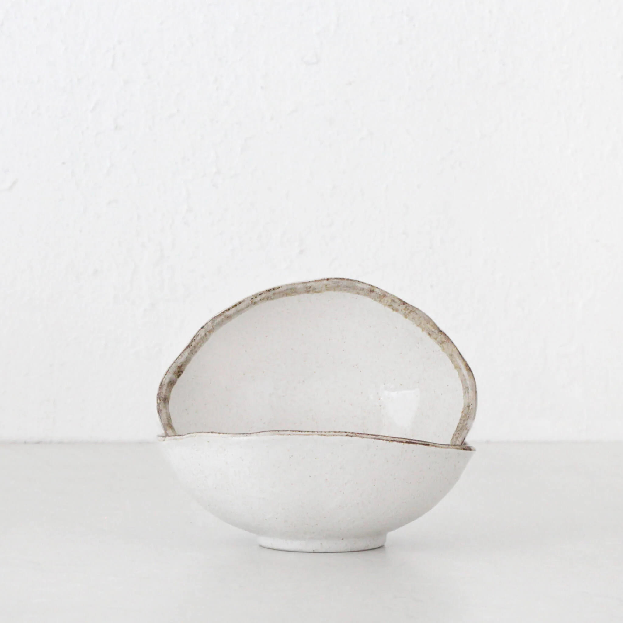 SHIROKARATSU CERAMIC MEDIUM BOWL | BUNDLE X2 | NATURAL GLAZE | 21CM - Image 2