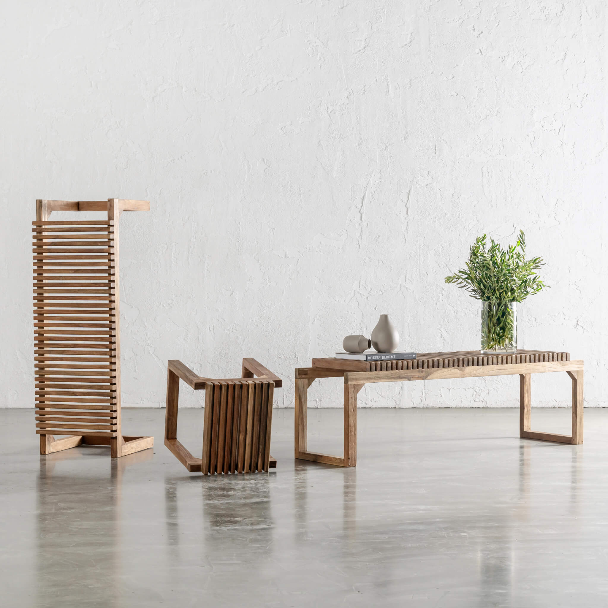 SORENSEN OSKI TEAK SLATTED STOOL BUNDLE X2 | 40CM - Image 5