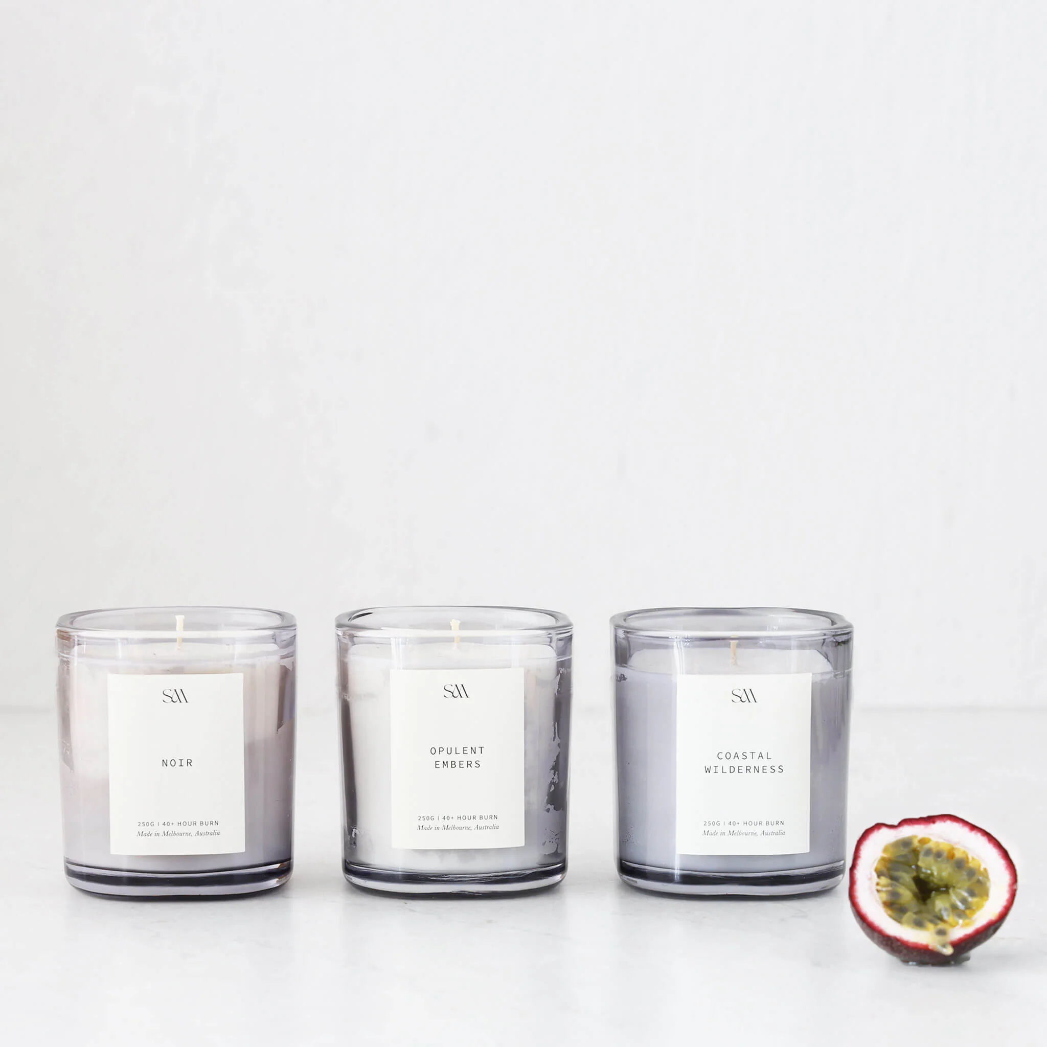 STUDIO MCKENNA | SIGNATURE BOX SET OF 3 CANDLES | NOIR + COASTAL WILDERNESS + OPULENT EMBERS