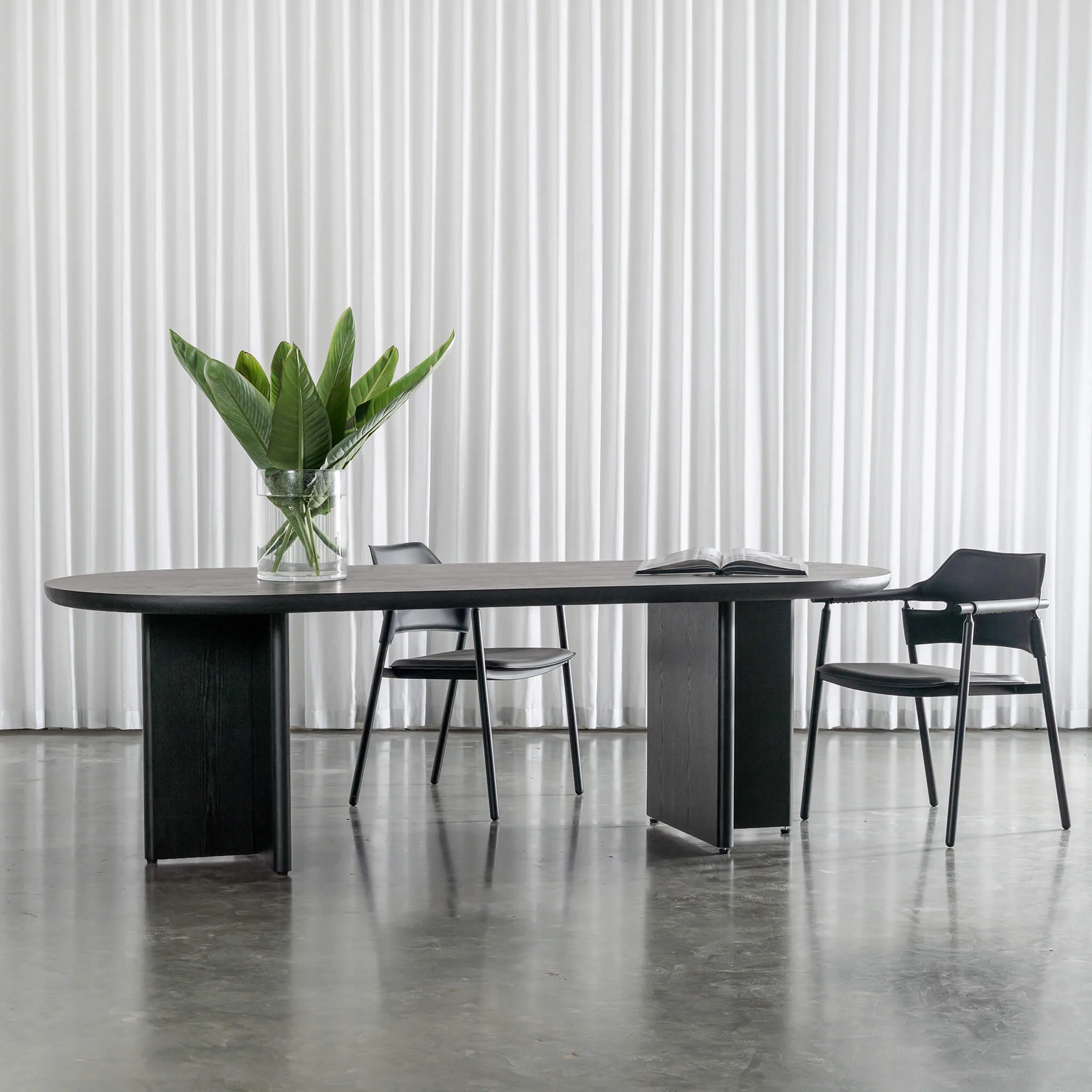 MARTANA VEGAN LEATHER DINING CHAIR | NOIR BLACK - Image 4