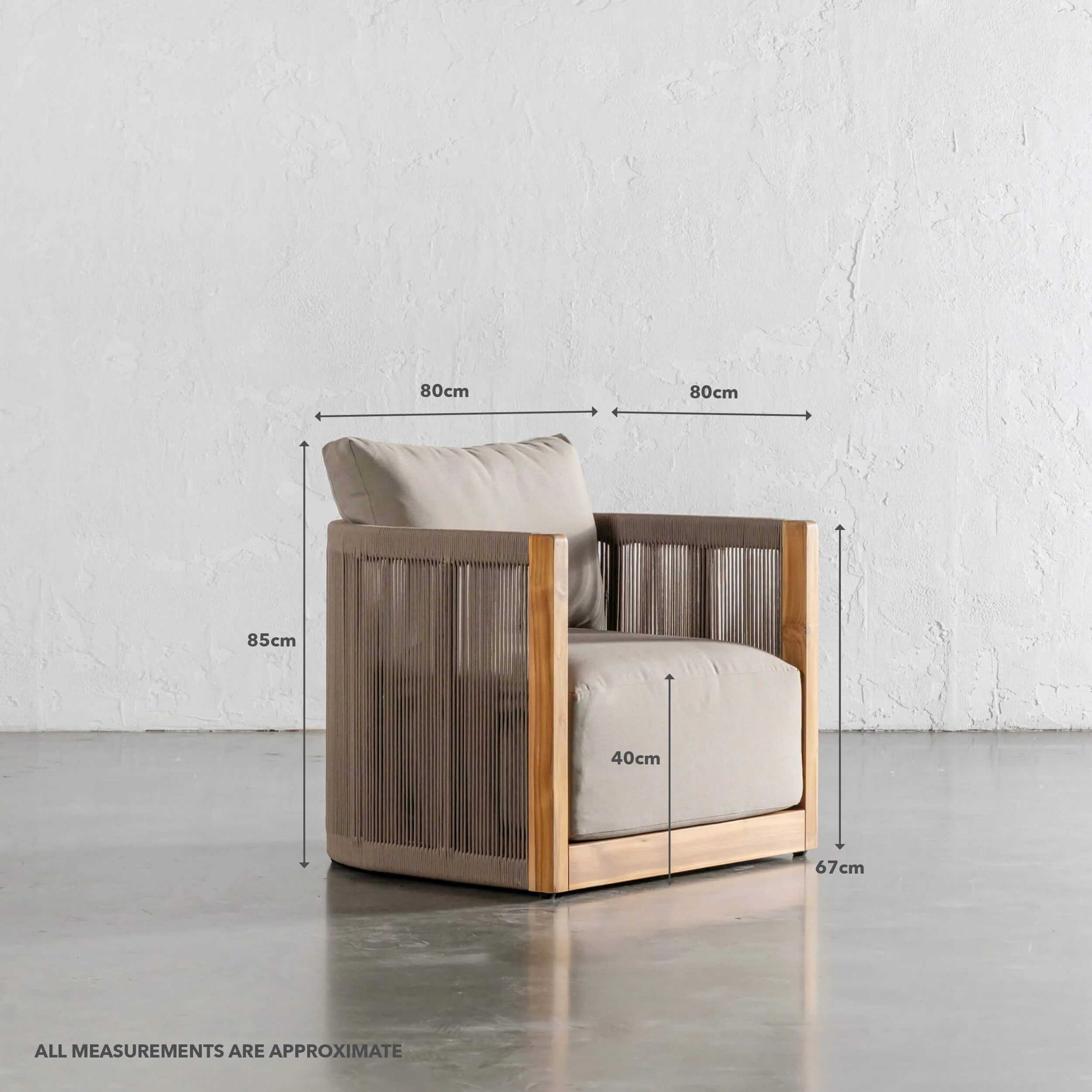 VALLECITO OUTDOOR ARMCHAIR | BIRCH BARK - Image 13