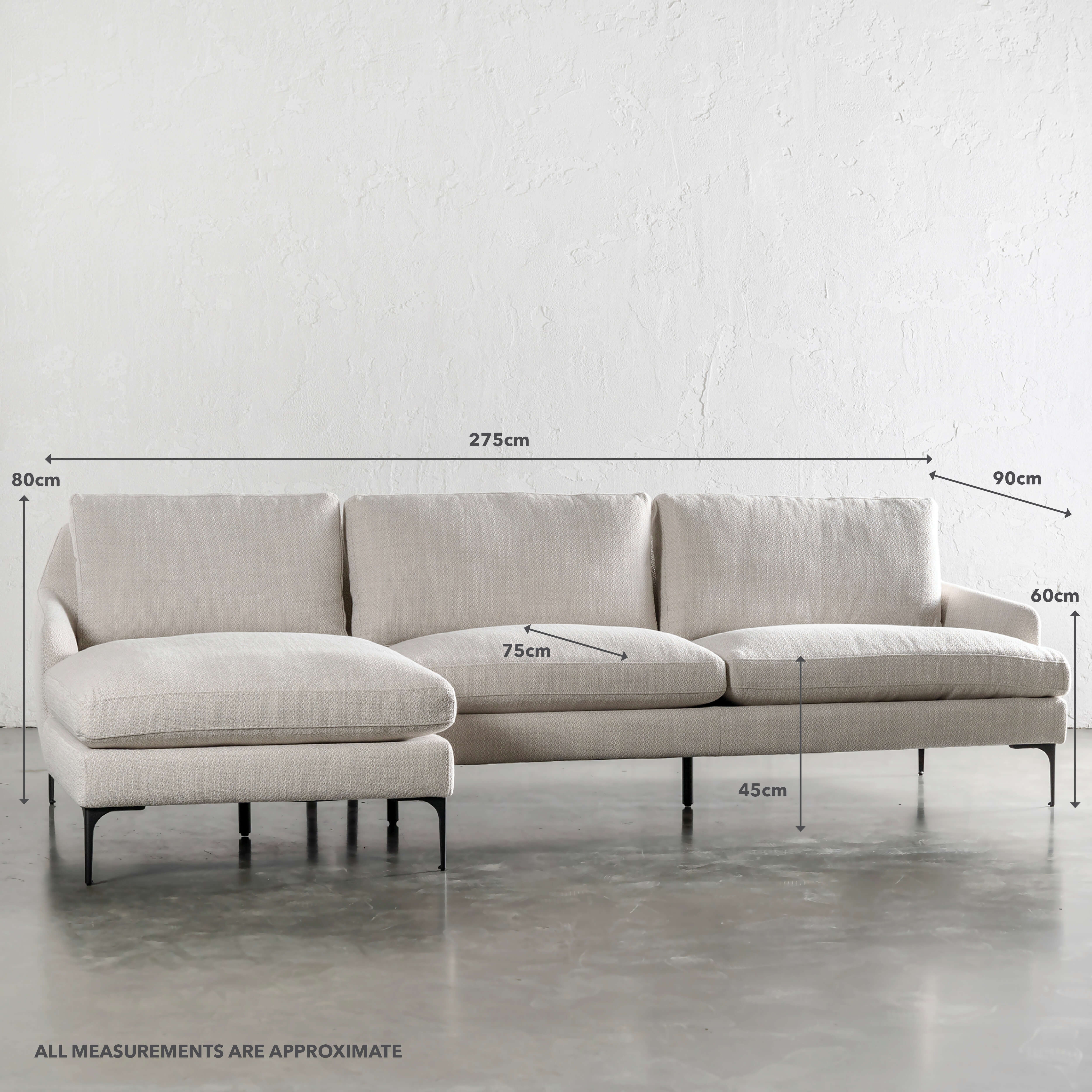 VITTORIA MODULAR SOFA LOUNGE | CHALKSTONE WEAVE - Image 7
