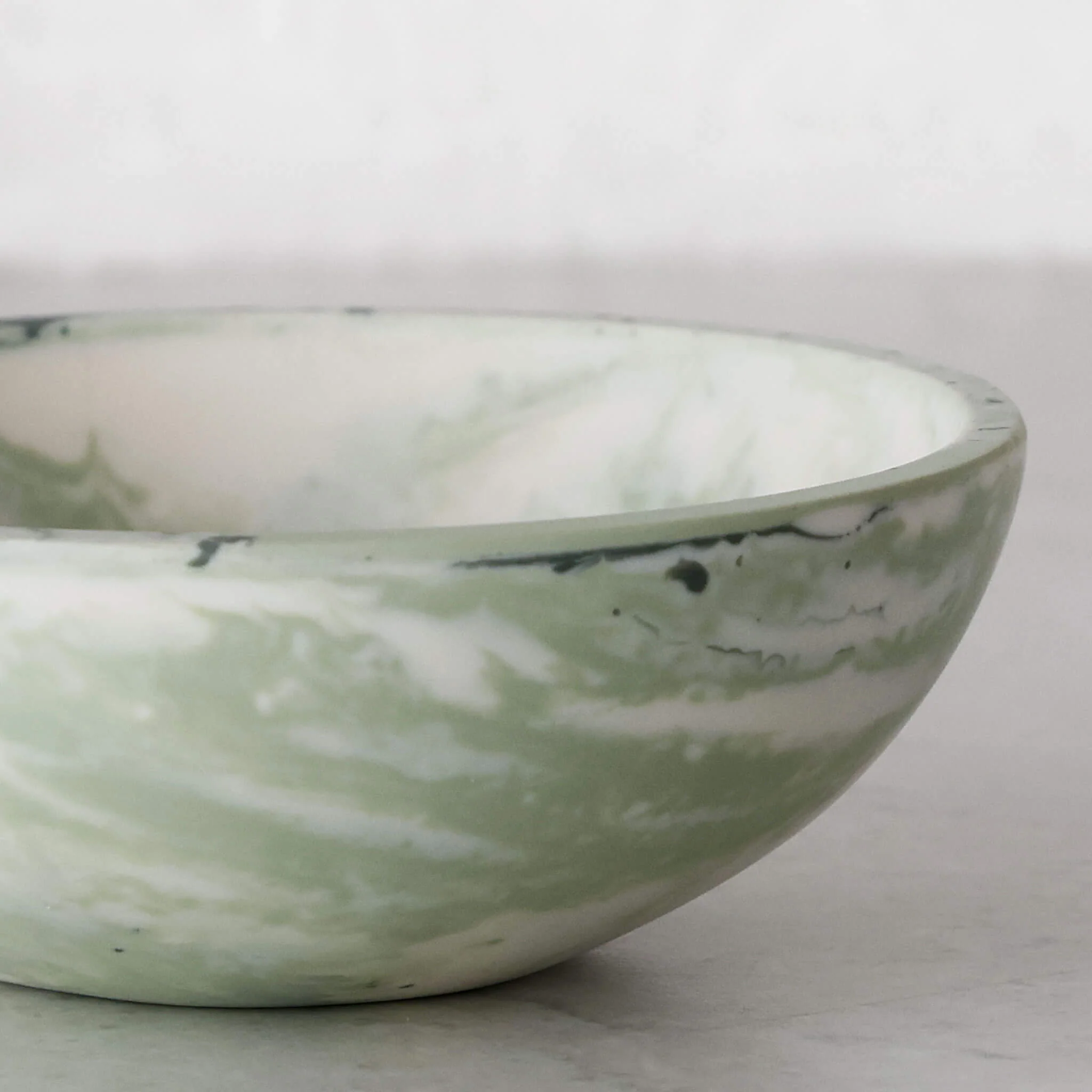 WESLEY RESIN PEBBLE PINCH BOWL BUNDLE X4  |  10CM  |  SAGE - Image 4