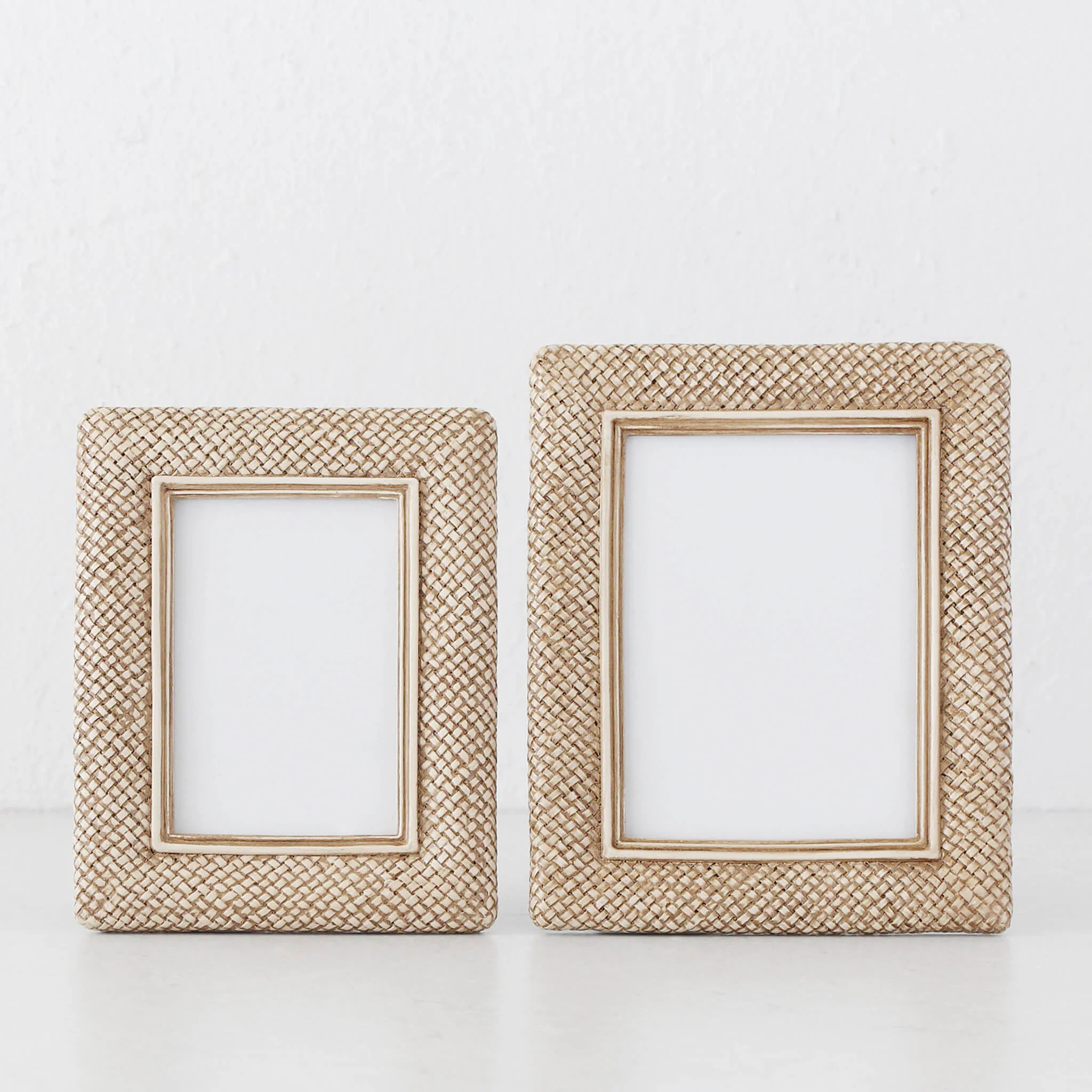 WESTPORT WEAVE PHOTO FRAME | 5X7" | BEIGE CALM - Image 3