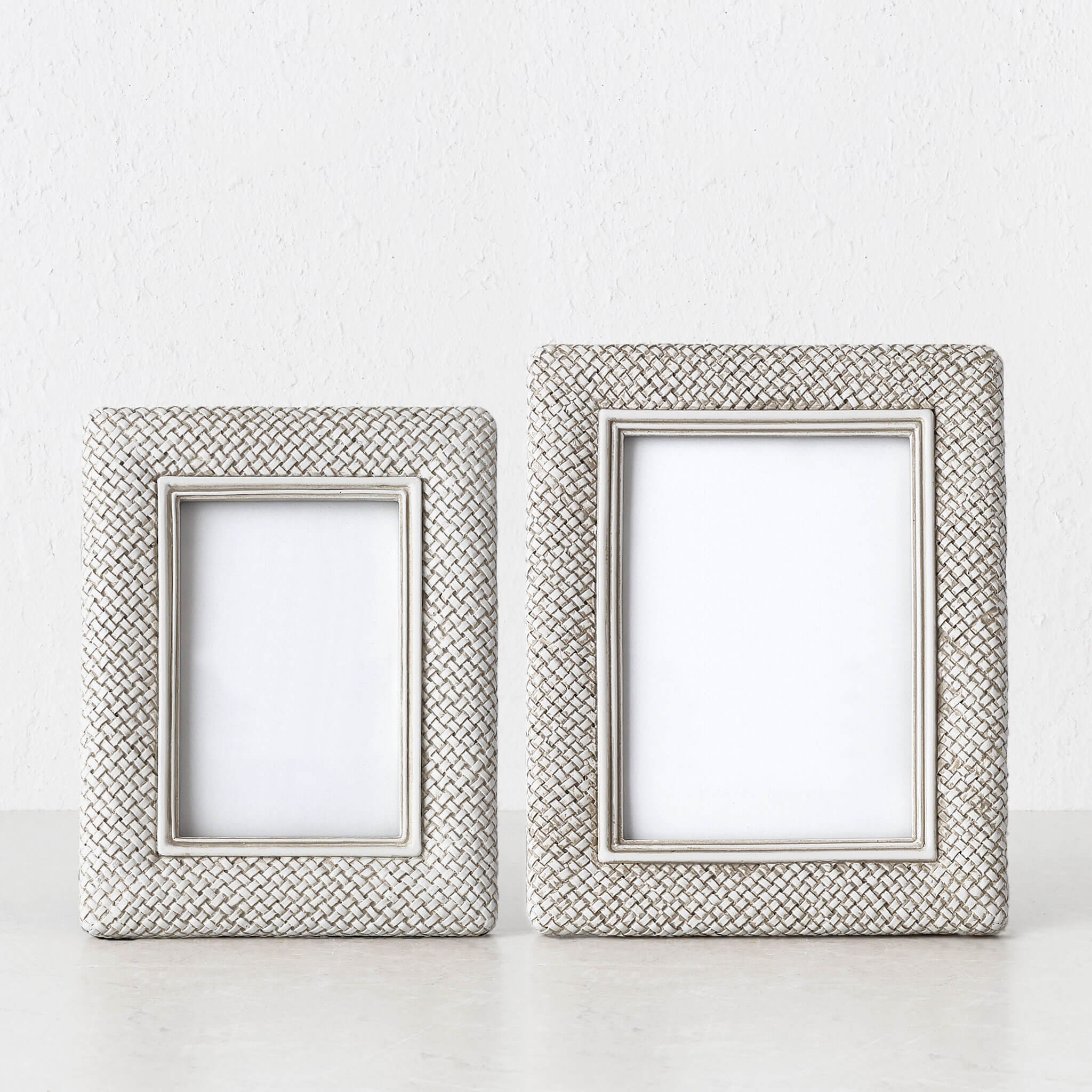WESTPORT WEAVE PHOTO FRAME | 4X6" | BERKSHIRE WHITE - Image 3