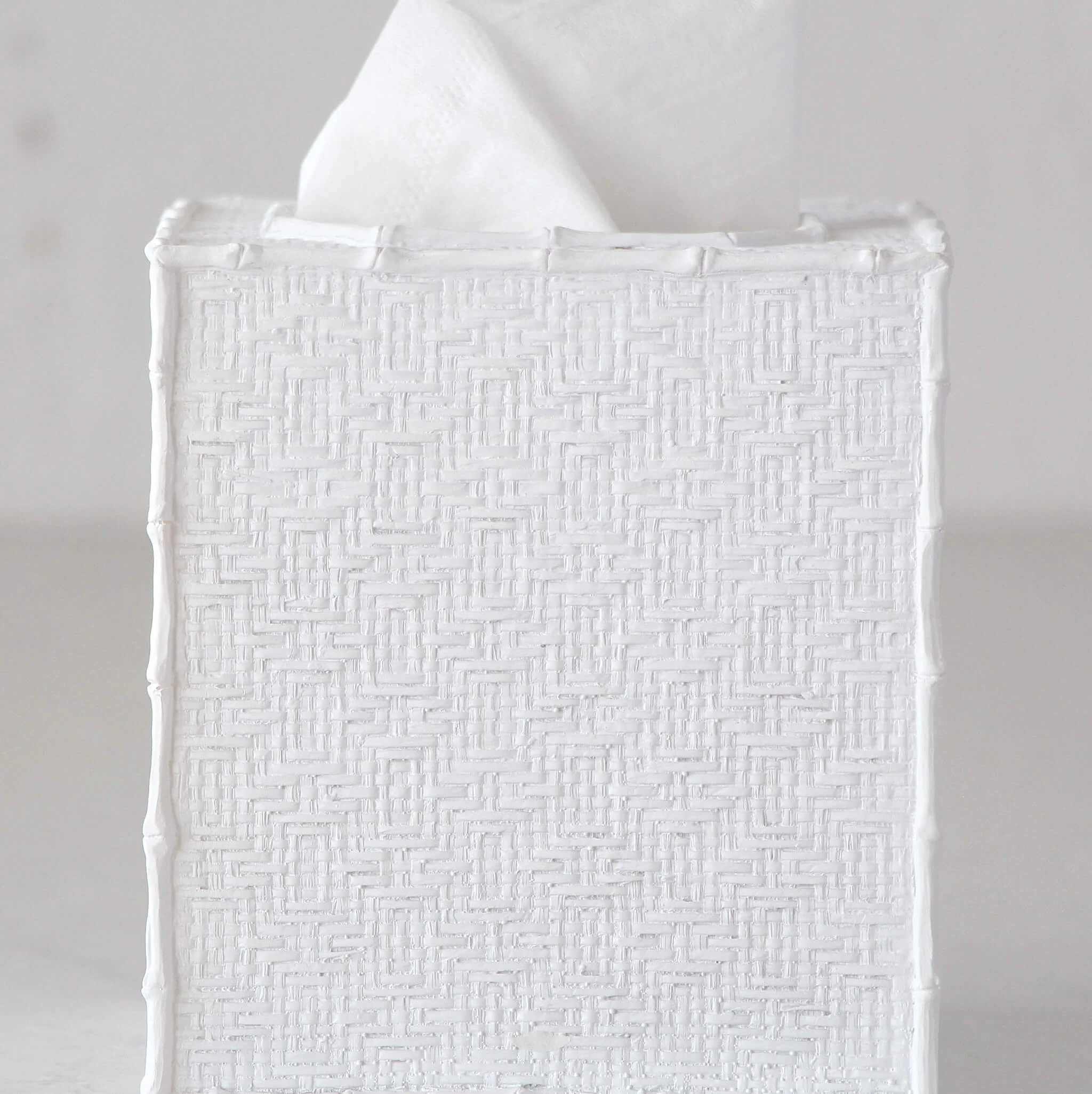 RAFFLES TISSUE BOX COVER BUNDLE X 2  |  SQUARE  |  WHITE WEAVE - Image 3