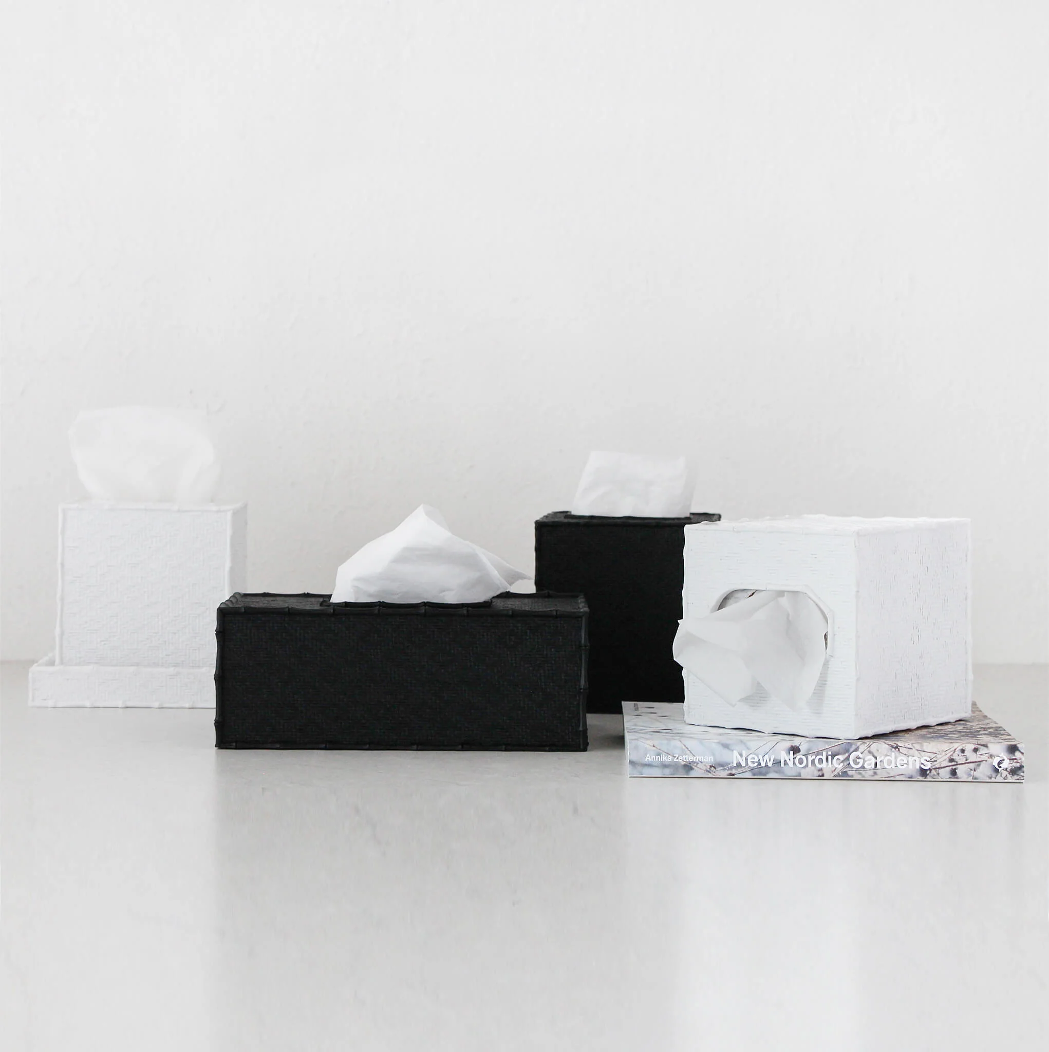 RAFFLES TISSUE BOX COVER BUNDLE X 2  |  SQUARE  |  WHITE WEAVE - Image 4