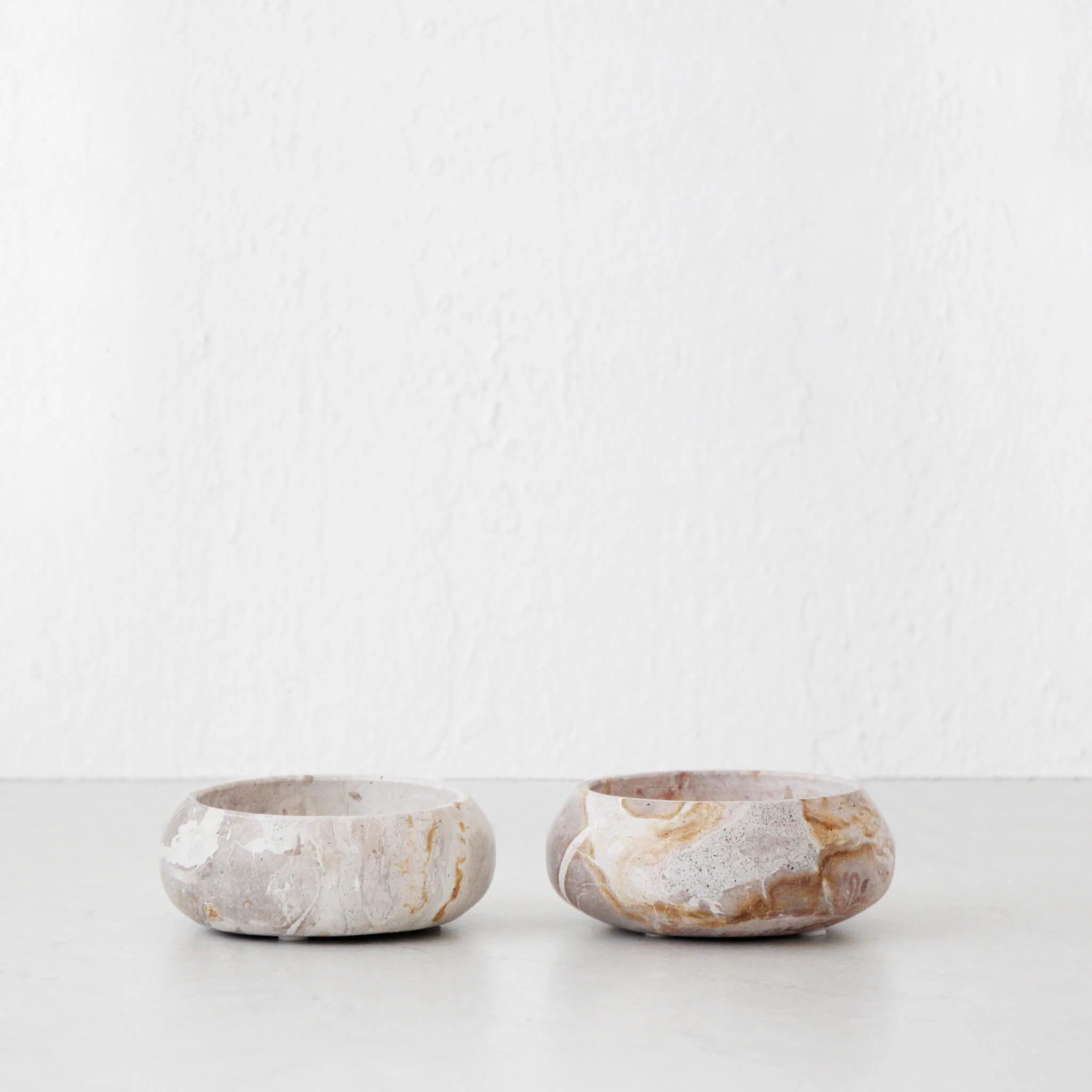XENA SMALL ROUND MARBLE BOWL | 12CM | TAUPE MARBLE - Image 2